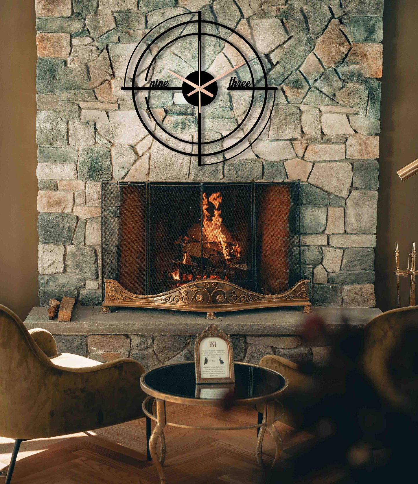 145-Dekoratif Metal Duvar Saati