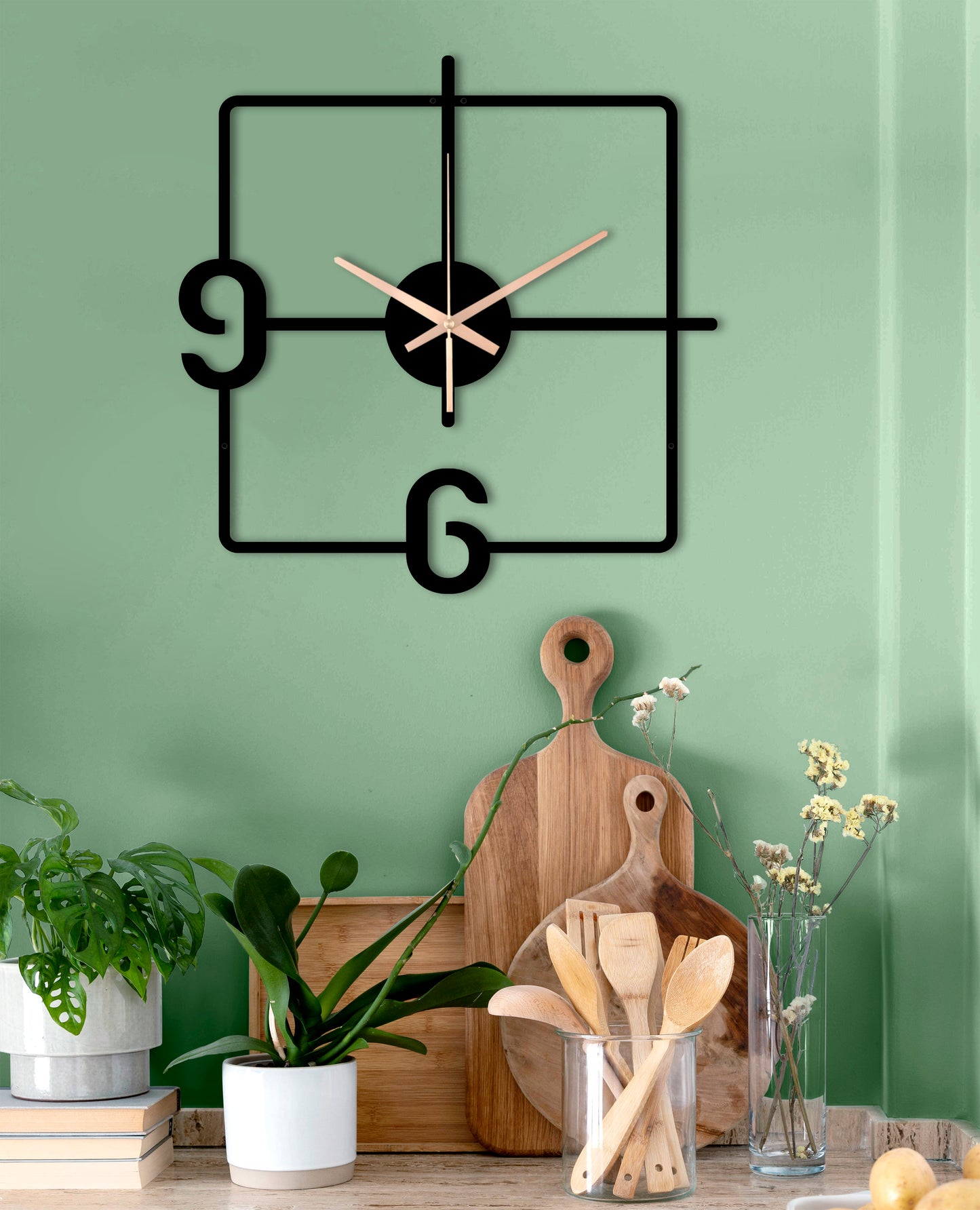 148-Dekoratif Metal Duvar Saati