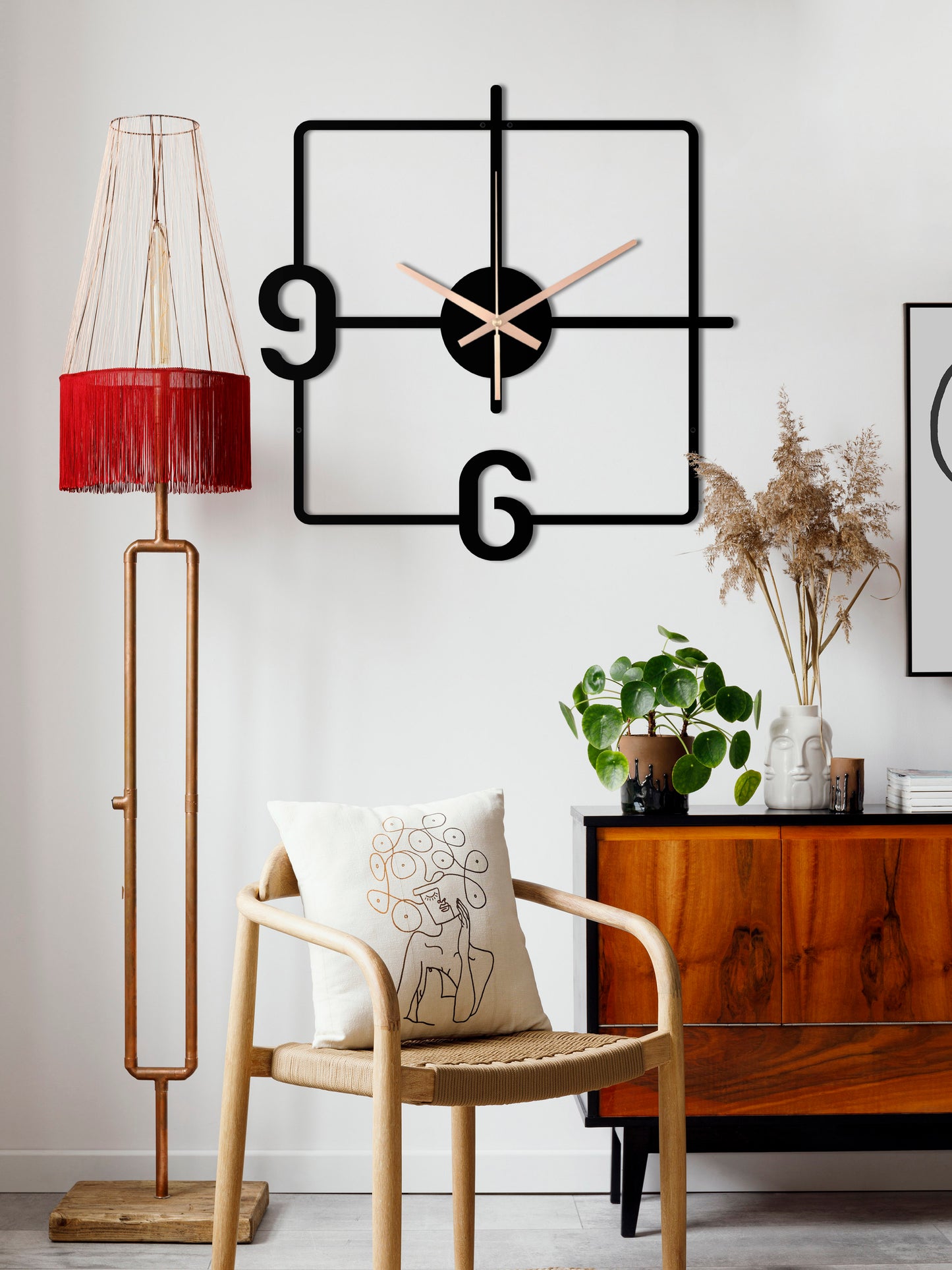 148-Dekoratif Metal Duvar Saati