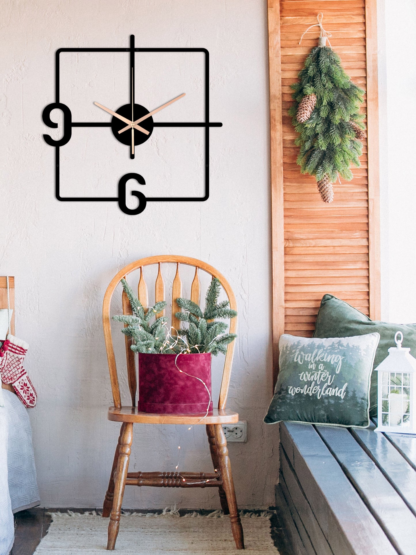 148-Dekoratif Metal Duvar Saati