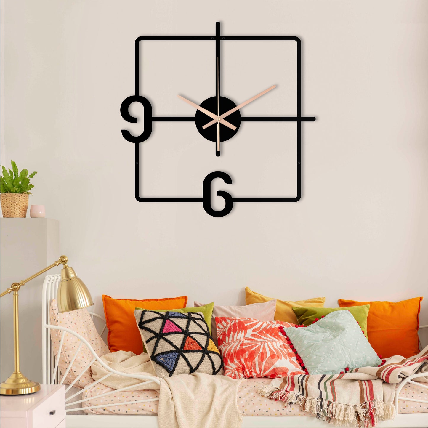 148-Dekoratif Metal Duvar Saati