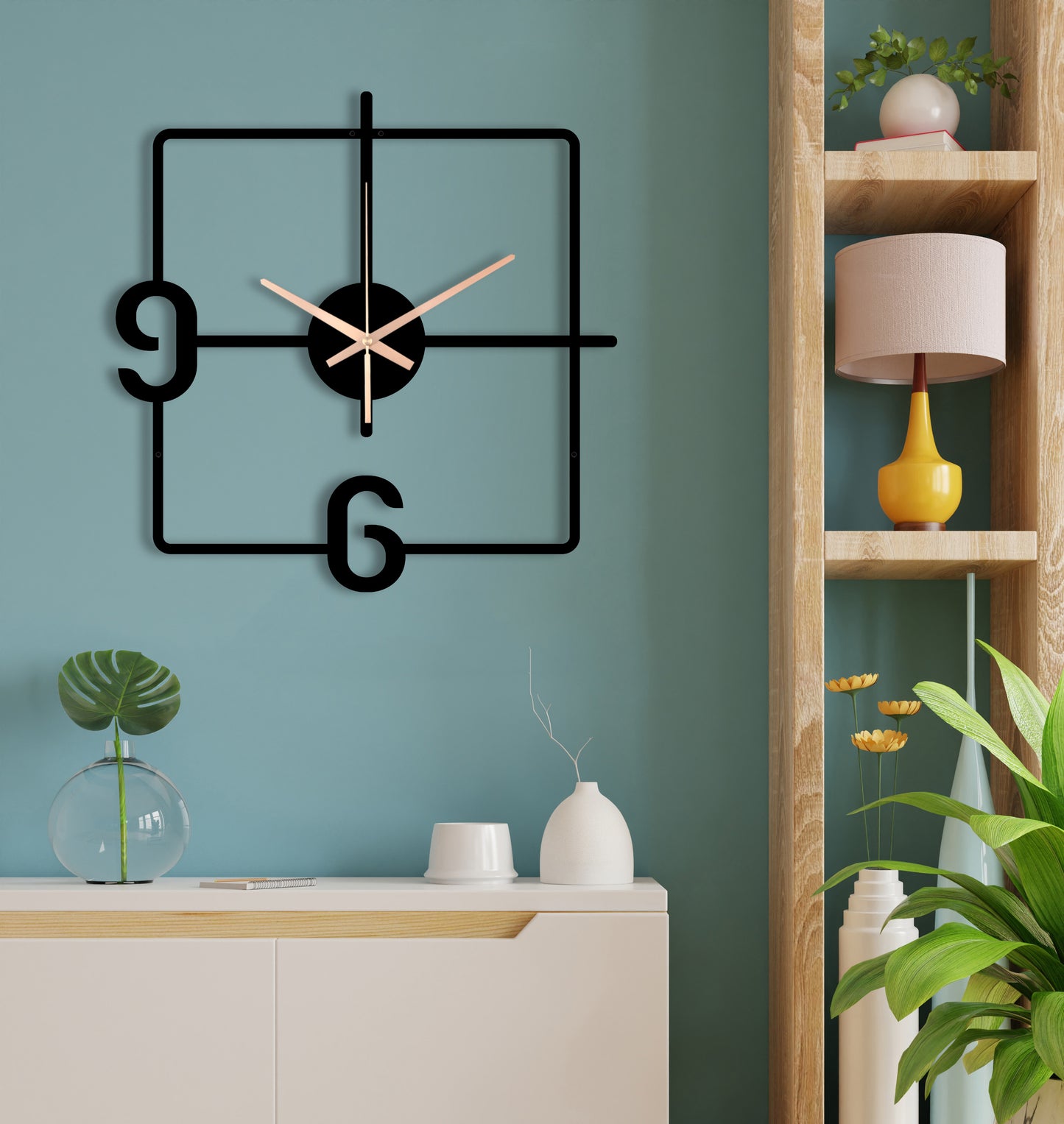 148-Dekoratif Metal Duvar Saati