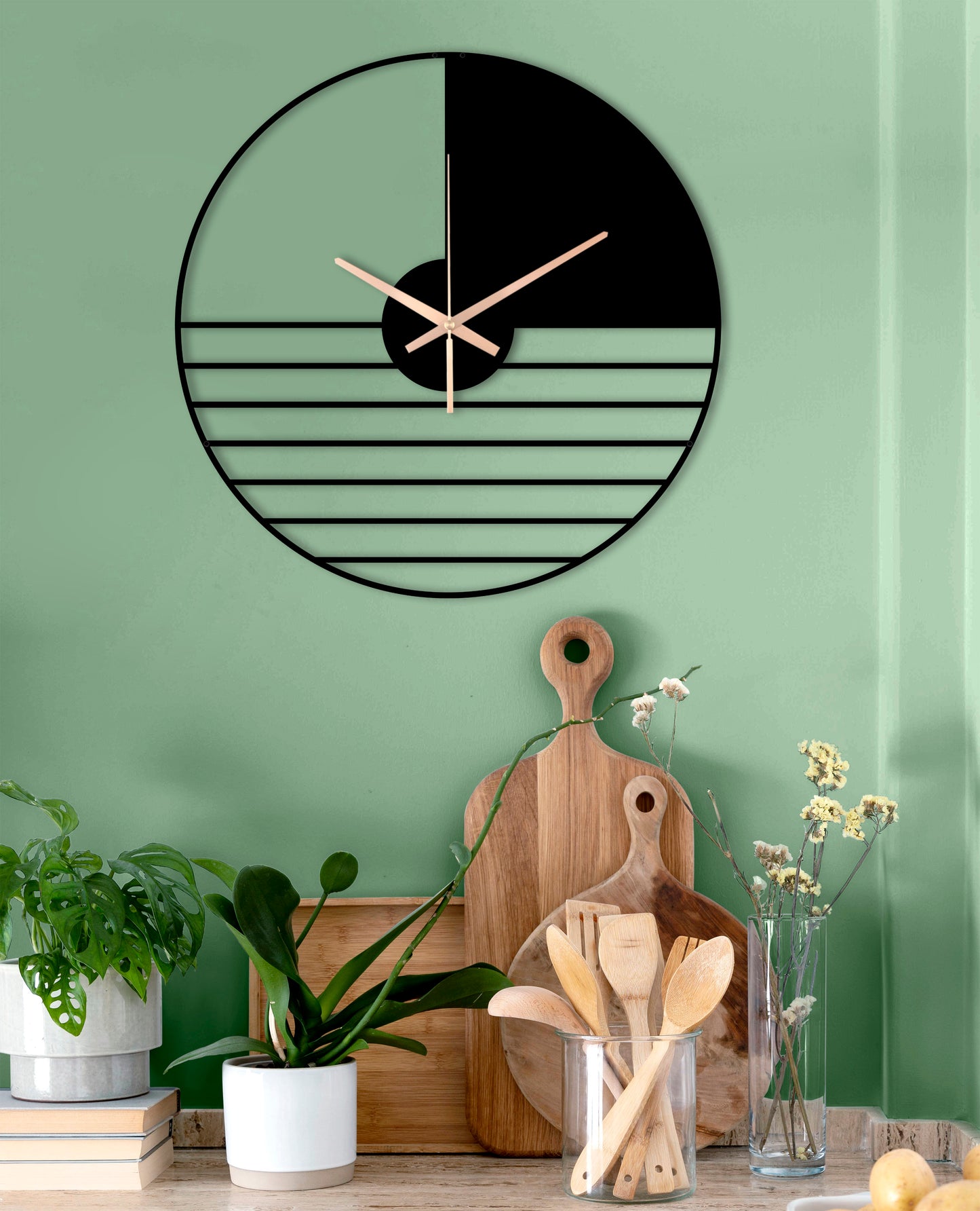 149-Dekoratif Metal Duvar Saati