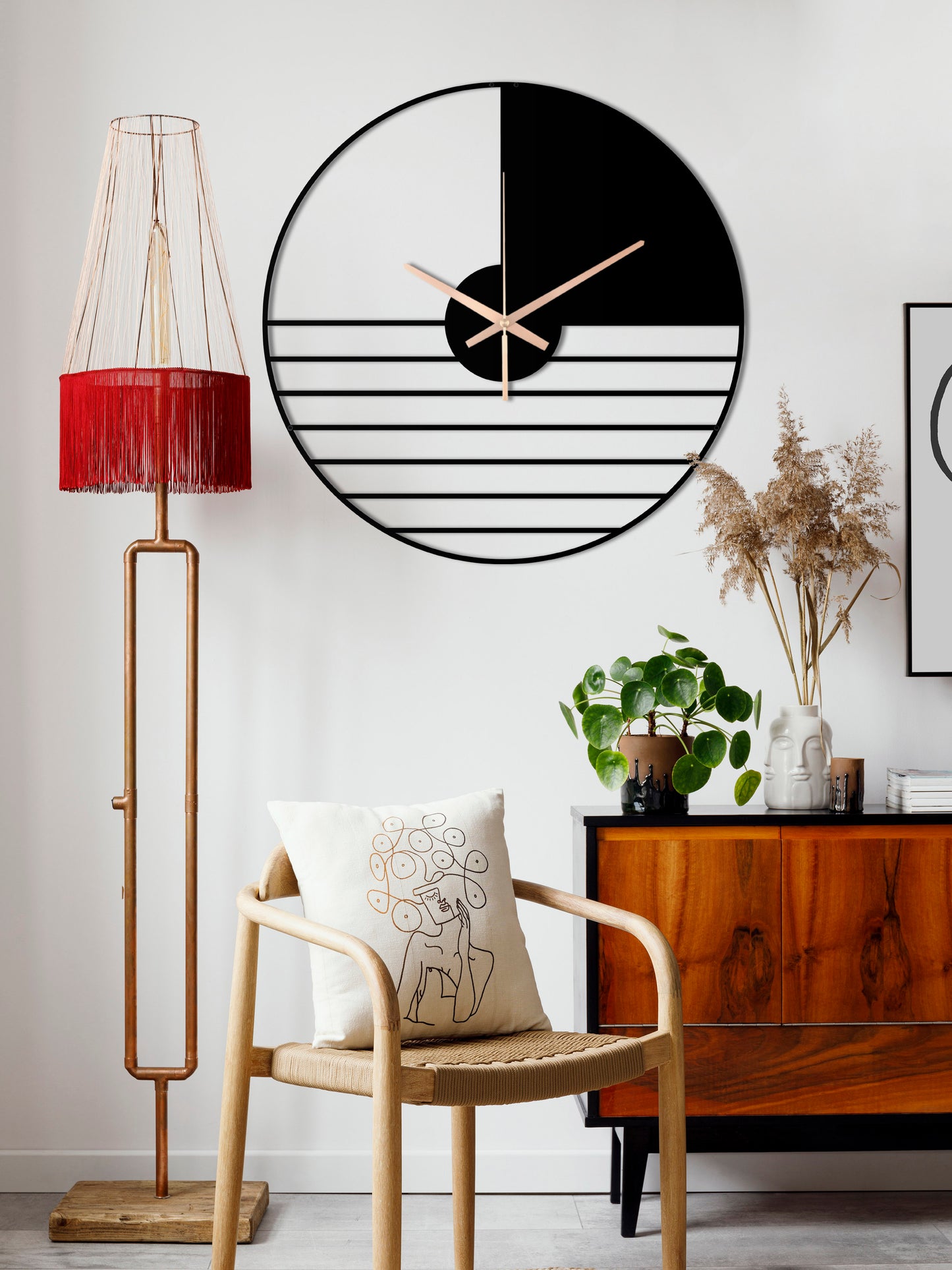 149-Dekoratif Metal Duvar Saati