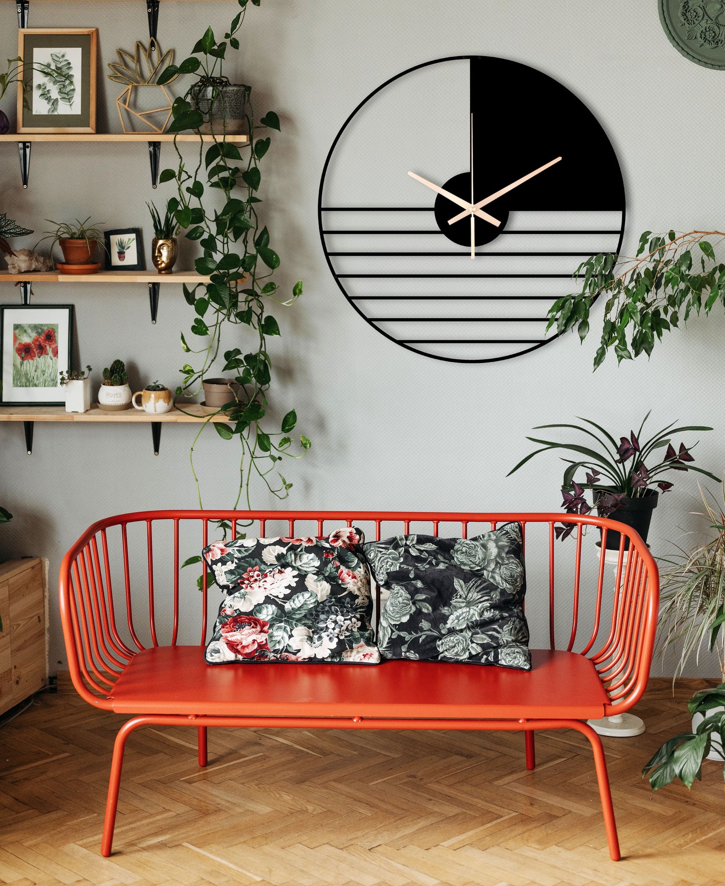 149-Dekoratif Metal Duvar Saati