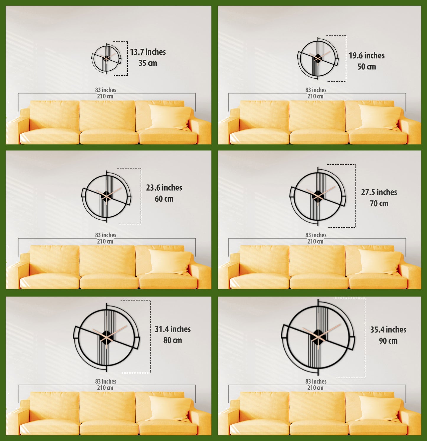 151-Dekoratif Metal Duvar Saati