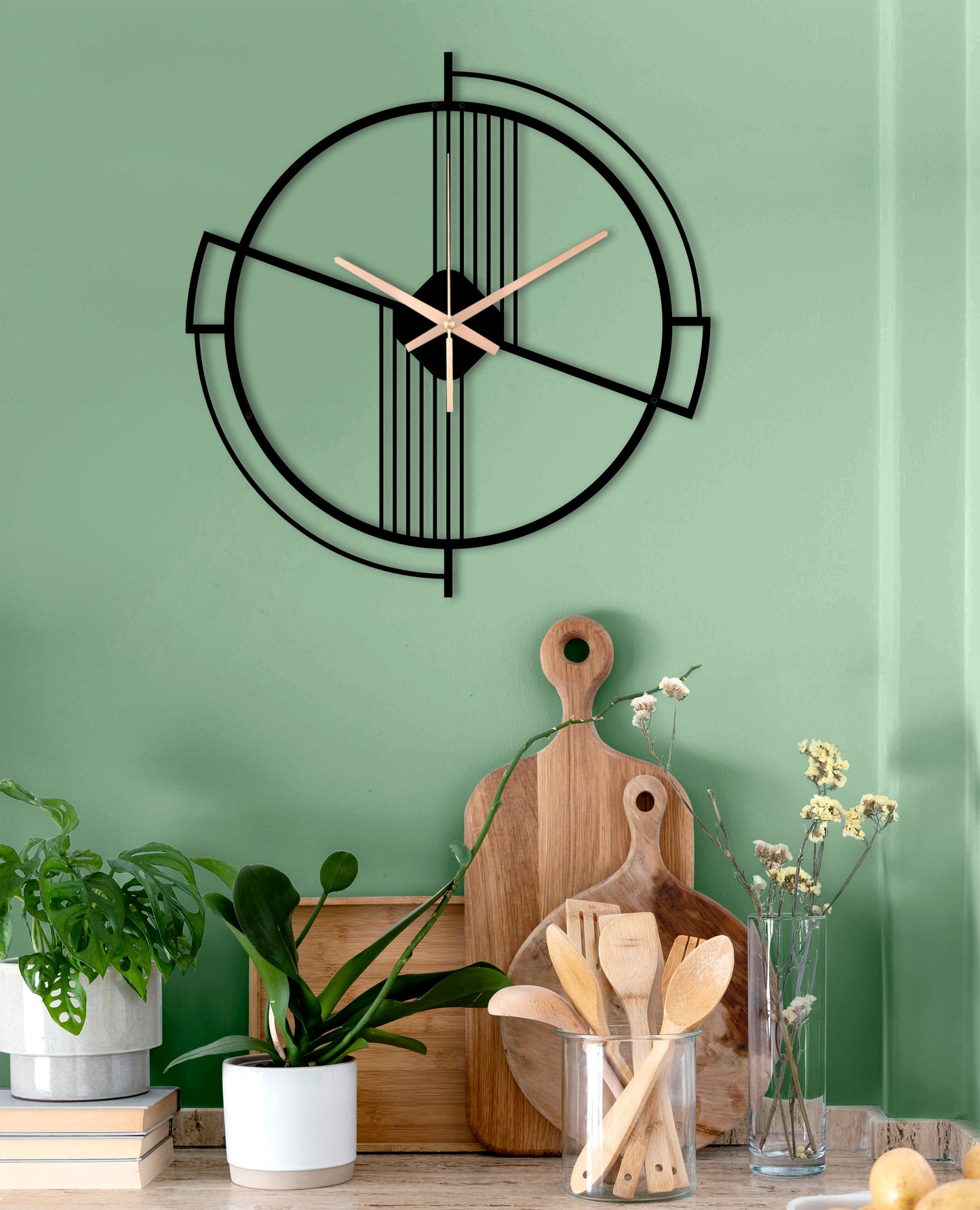 151-Dekoratif Metal Duvar Saati