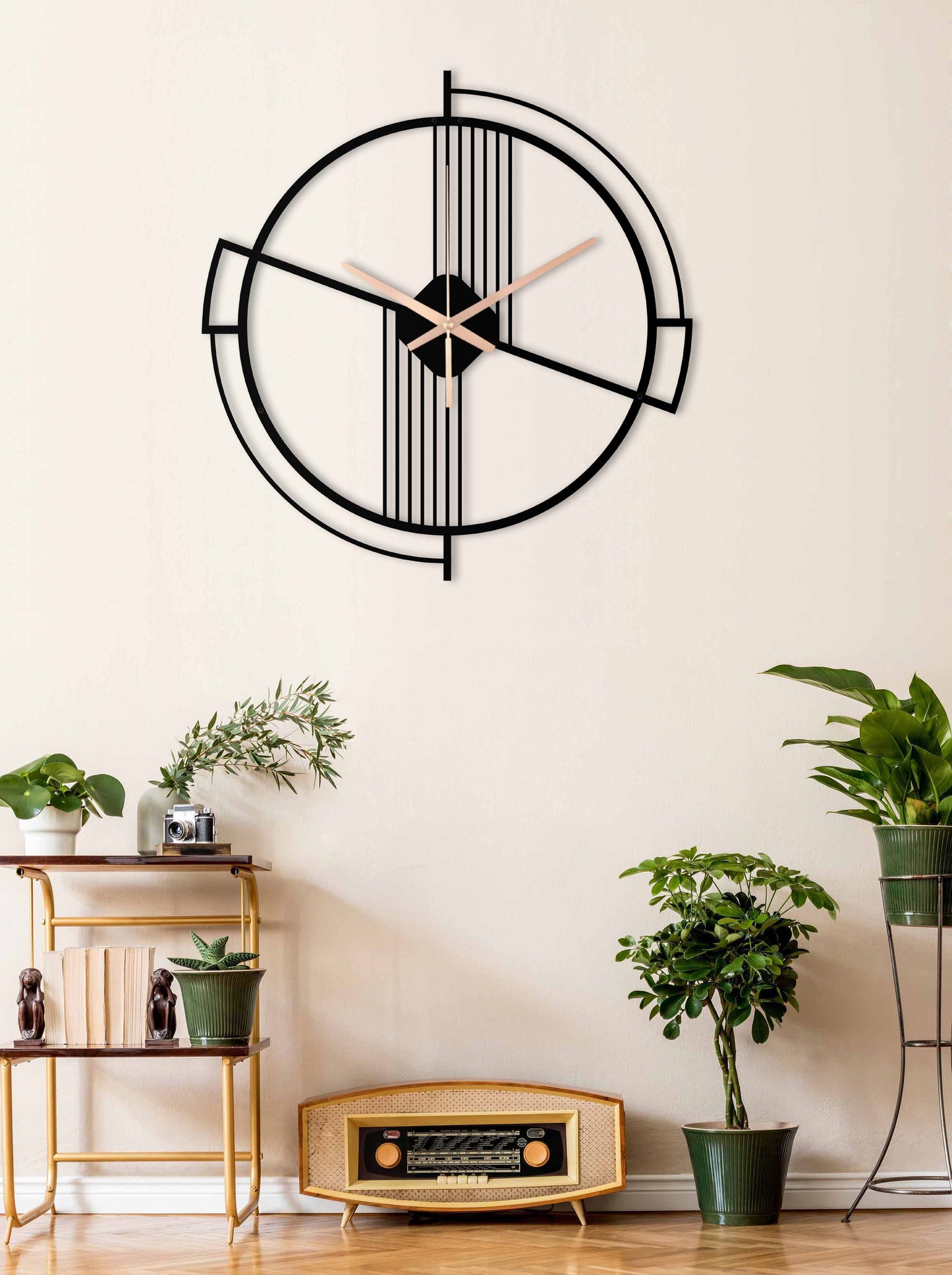 151-Dekoratif Metal Duvar Saati