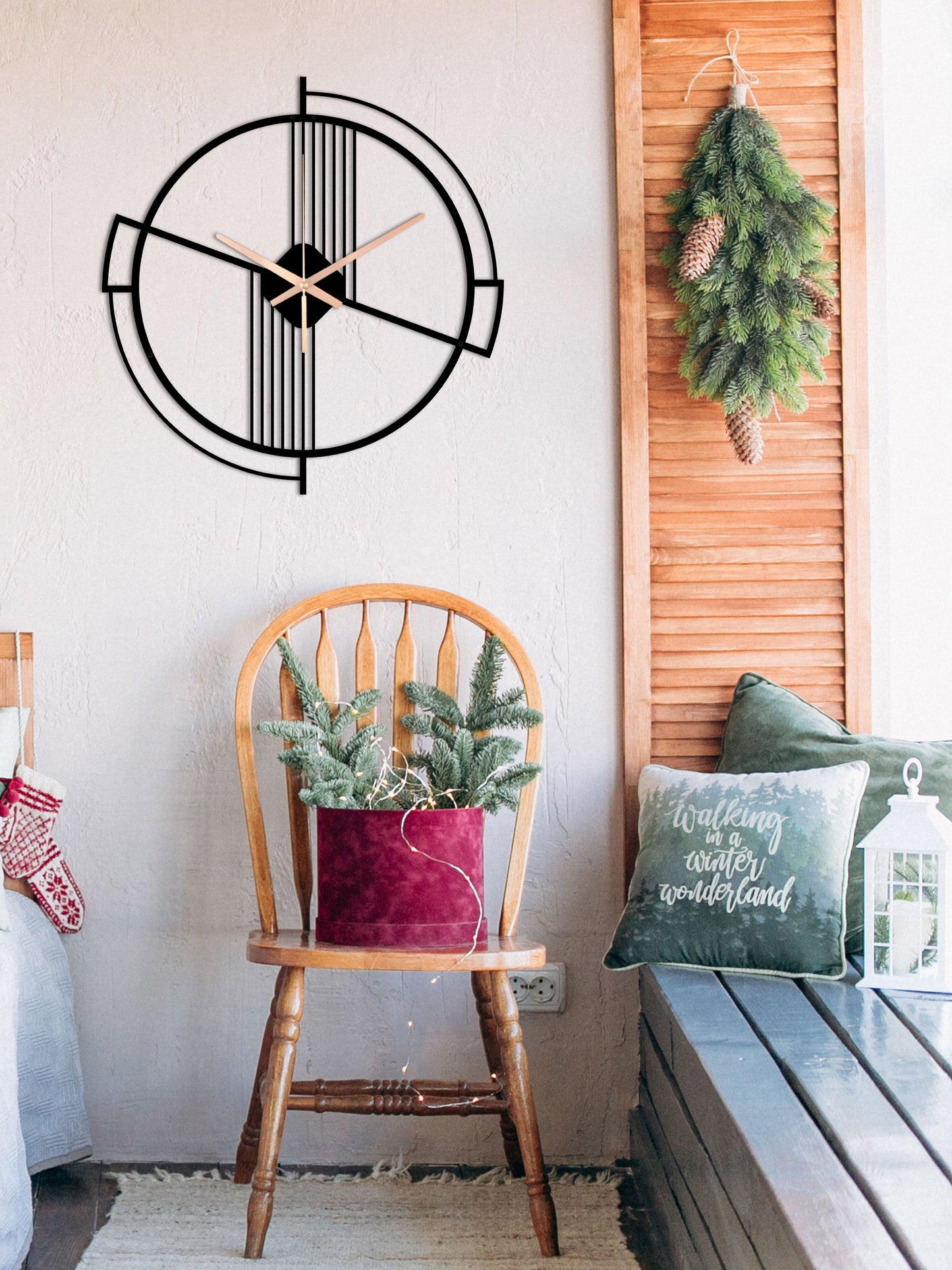 151-Dekoratif Metal Duvar Saati