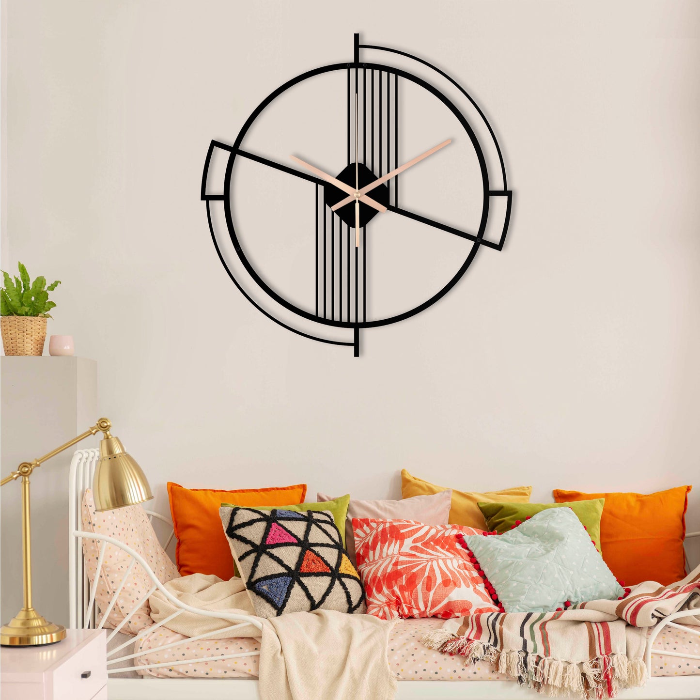 151-Dekoratif Metal Duvar Saati