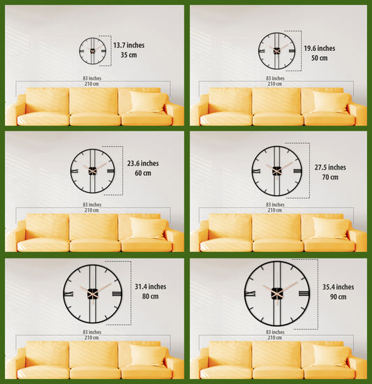 152-Dekoratif Metal Duvar Saati