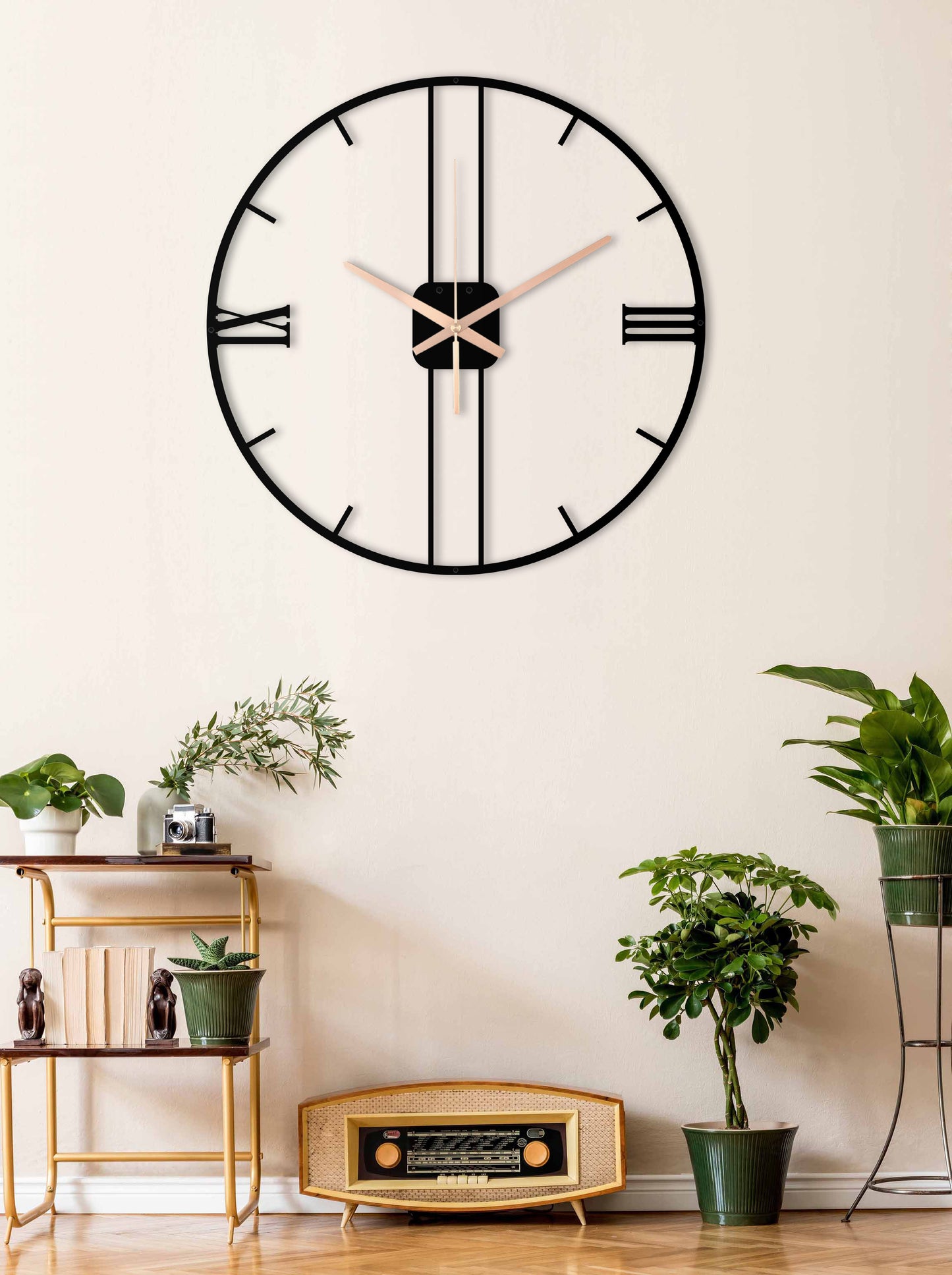 152-Dekoratif Metal Duvar Saati