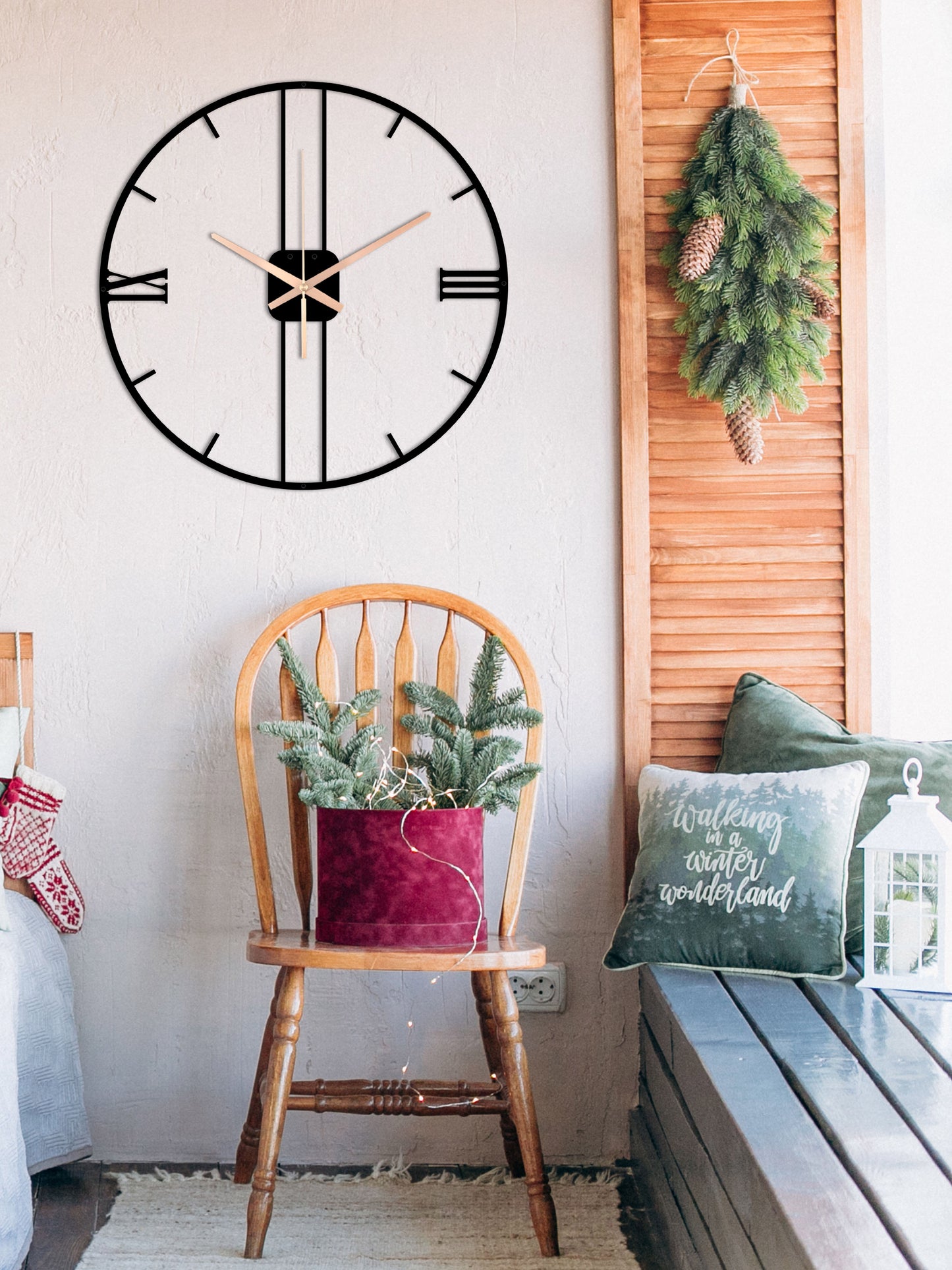 152-Dekoratif Metal Duvar Saati