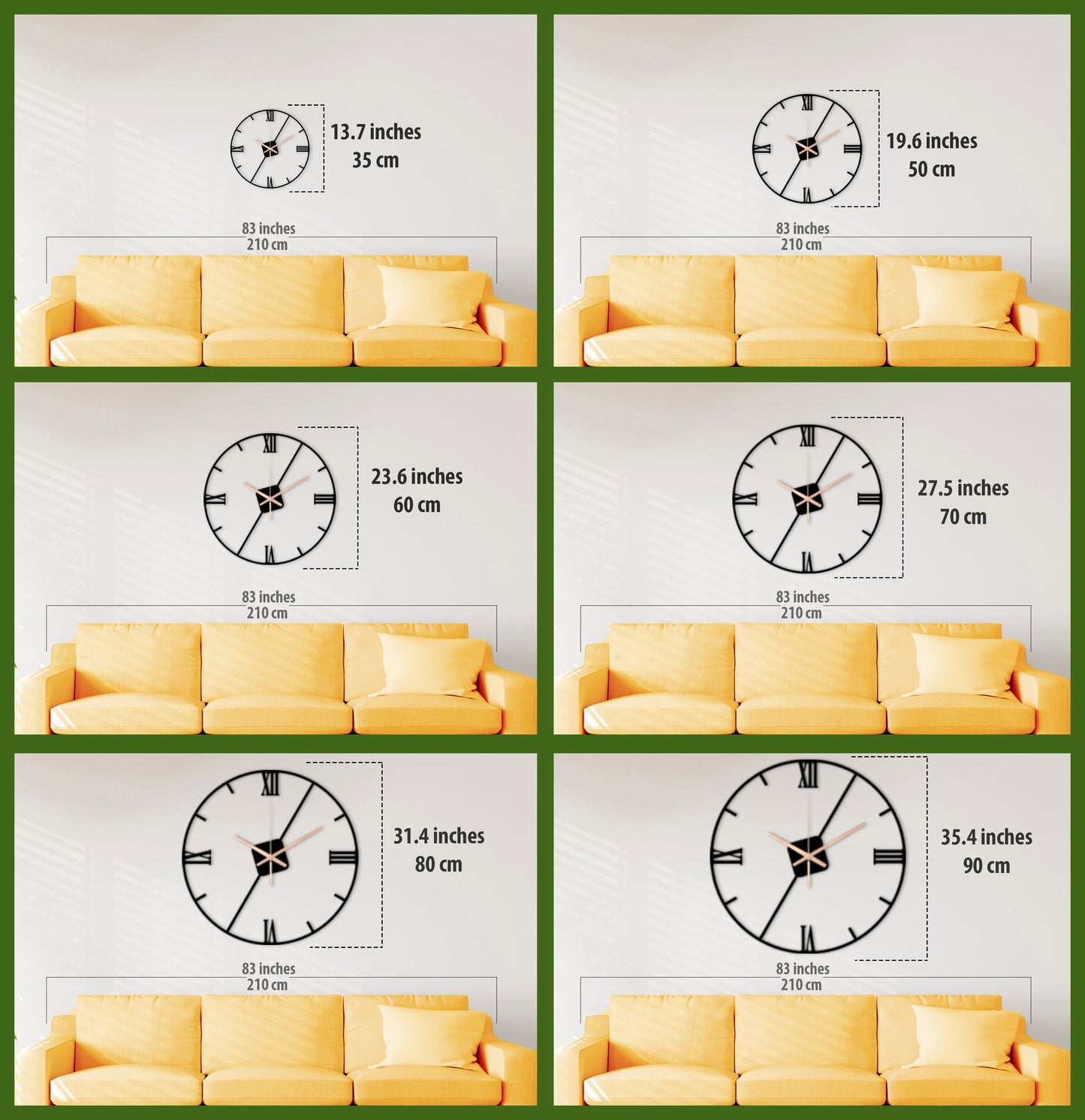 153-Dekoratif Metal Duvar Saati