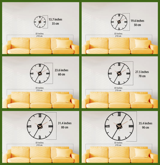 153-Dekoratif Metal Duvar Saati