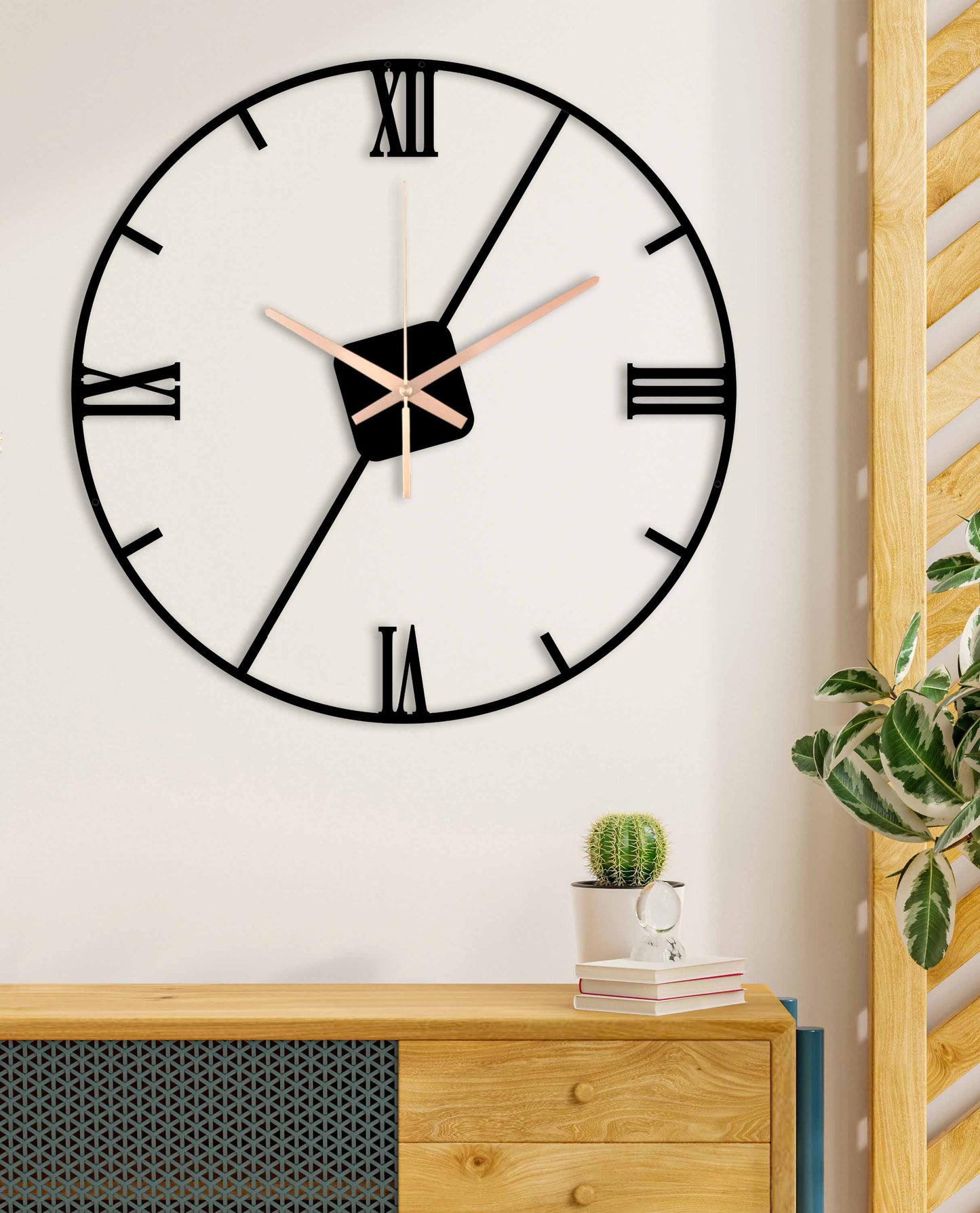 153-Dekoratif Metal Duvar Saati