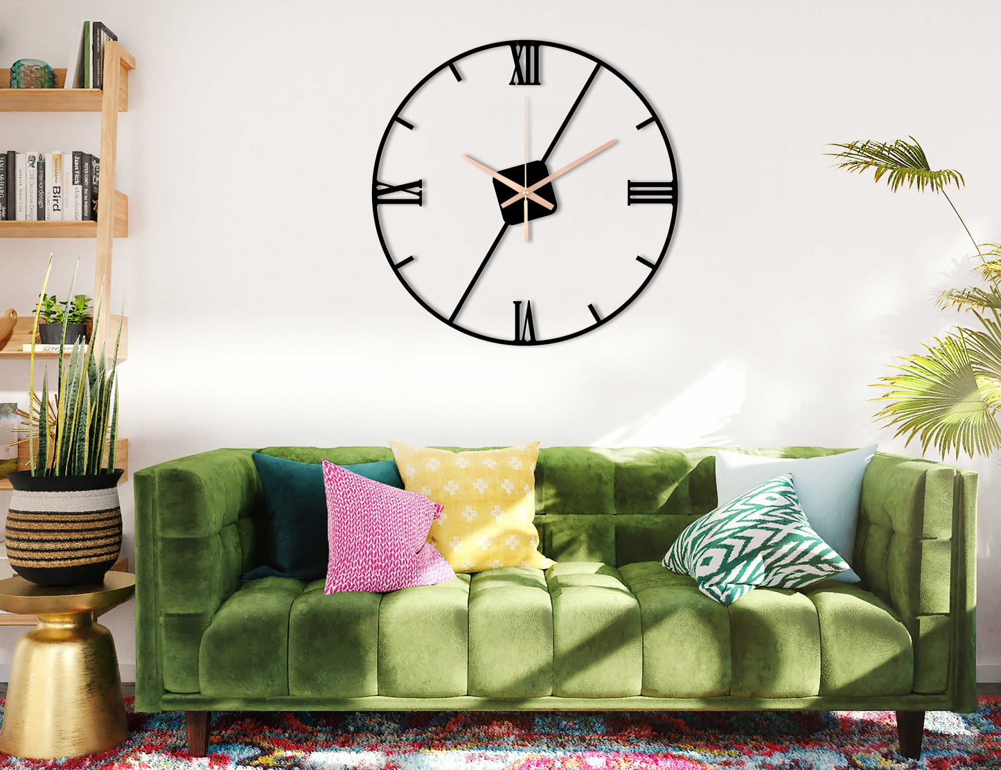 153-Dekoratif Metal Duvar Saati