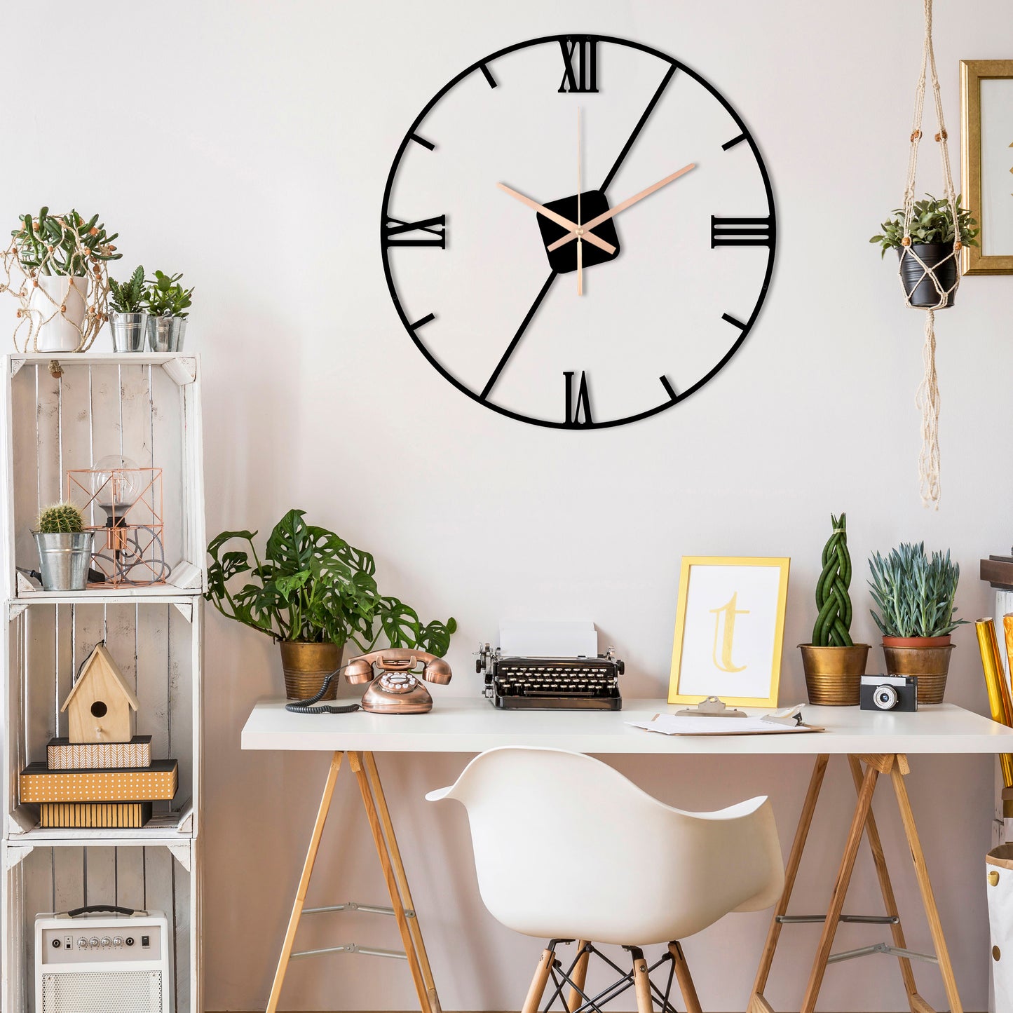 153-Dekoratif Metal Duvar Saati