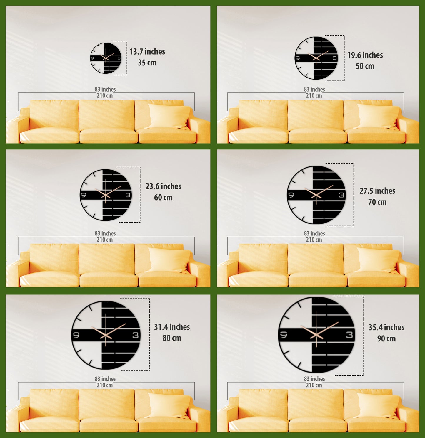 157-Dekoratif Metal Duvar Saati