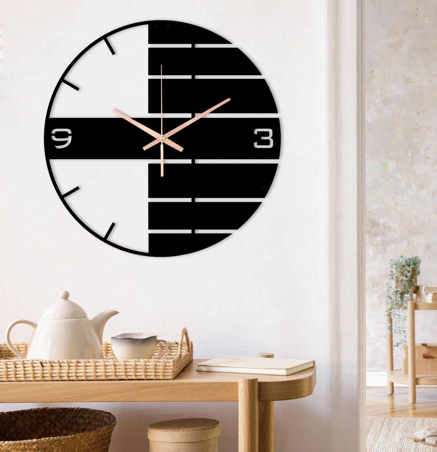 157-Dekoratif Metal Duvar Saati