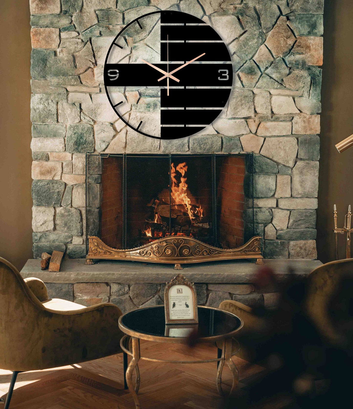 157-Dekoratif Metal Duvar Saati