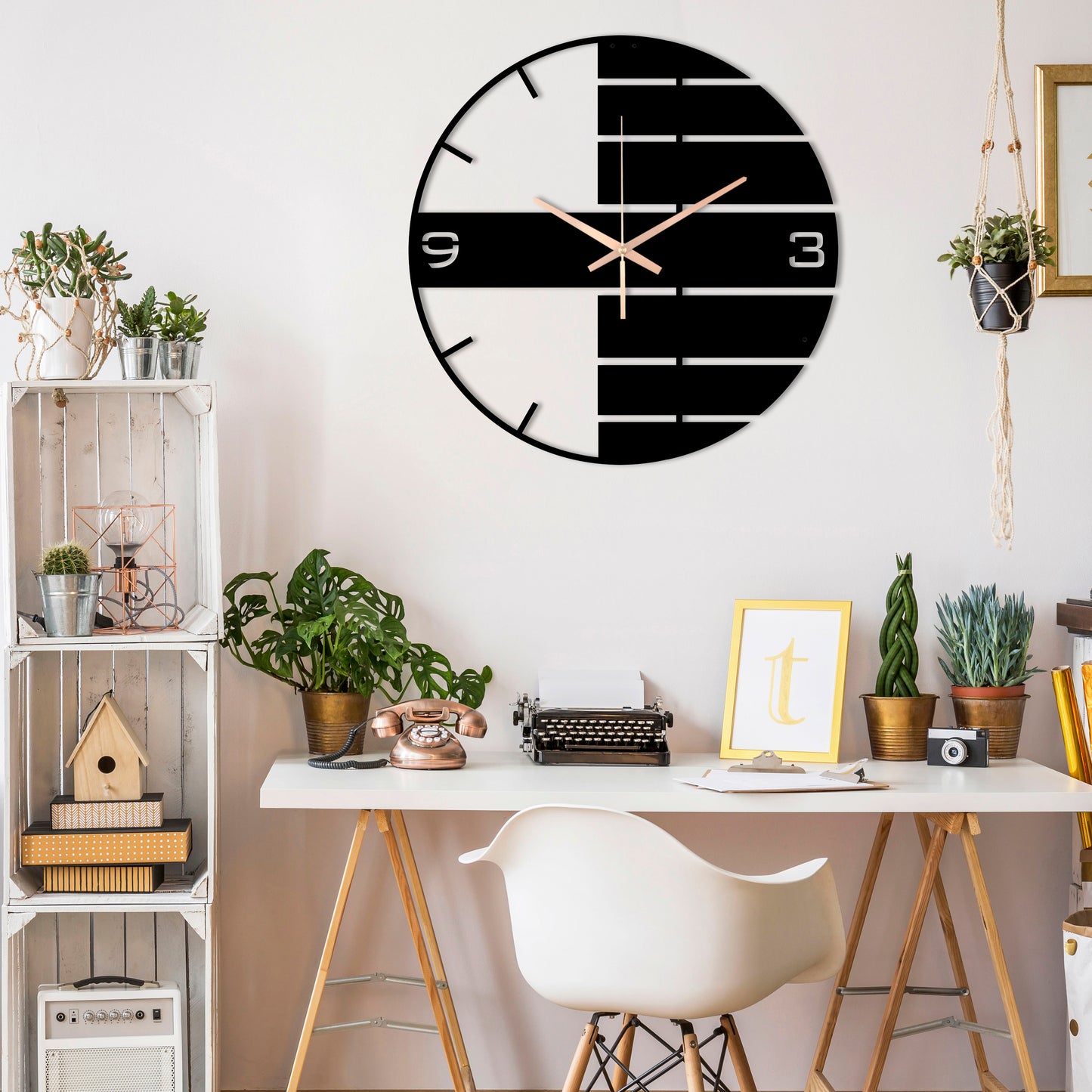 157-Dekoratif Metal Duvar Saati