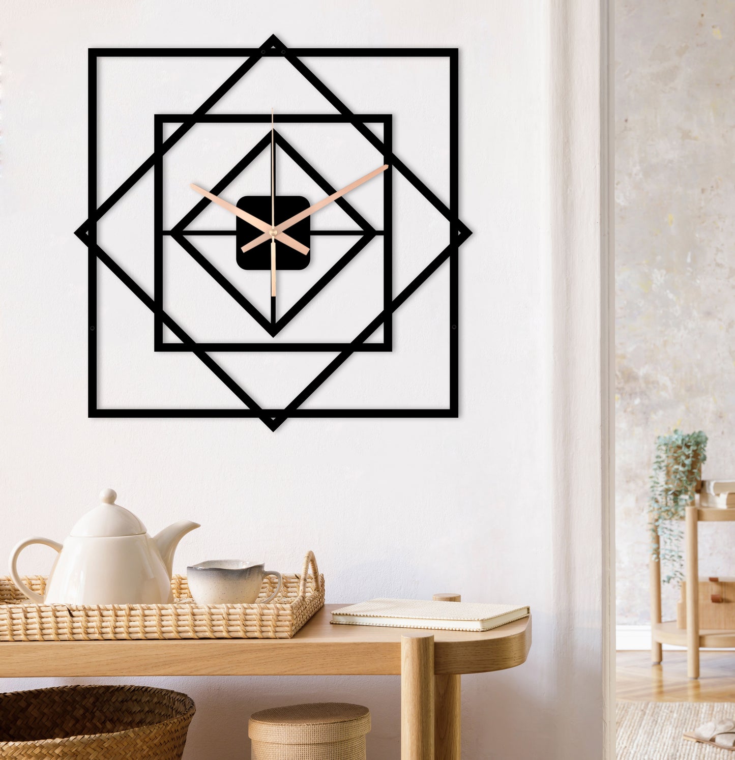 168-Dekoratif Metal Duvar Saati