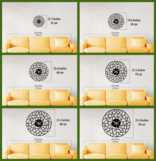 175-Dekoratif Metal Duvar Saati