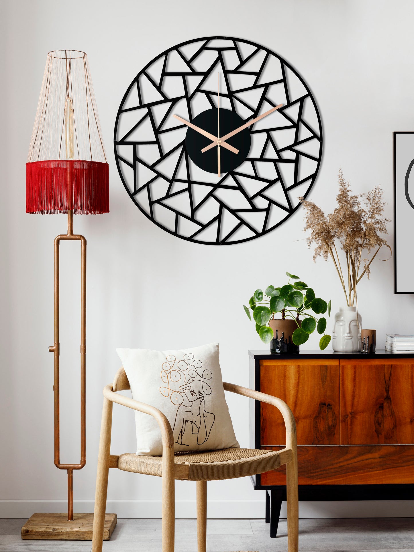 175-Dekoratif Metal Duvar Saati