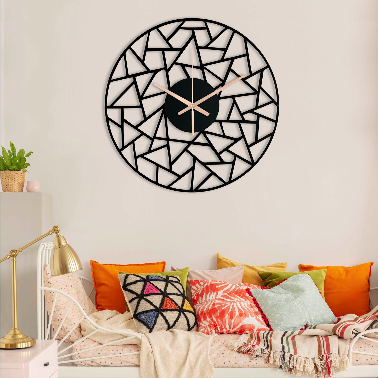 175-Dekoratif Metal Duvar Saati