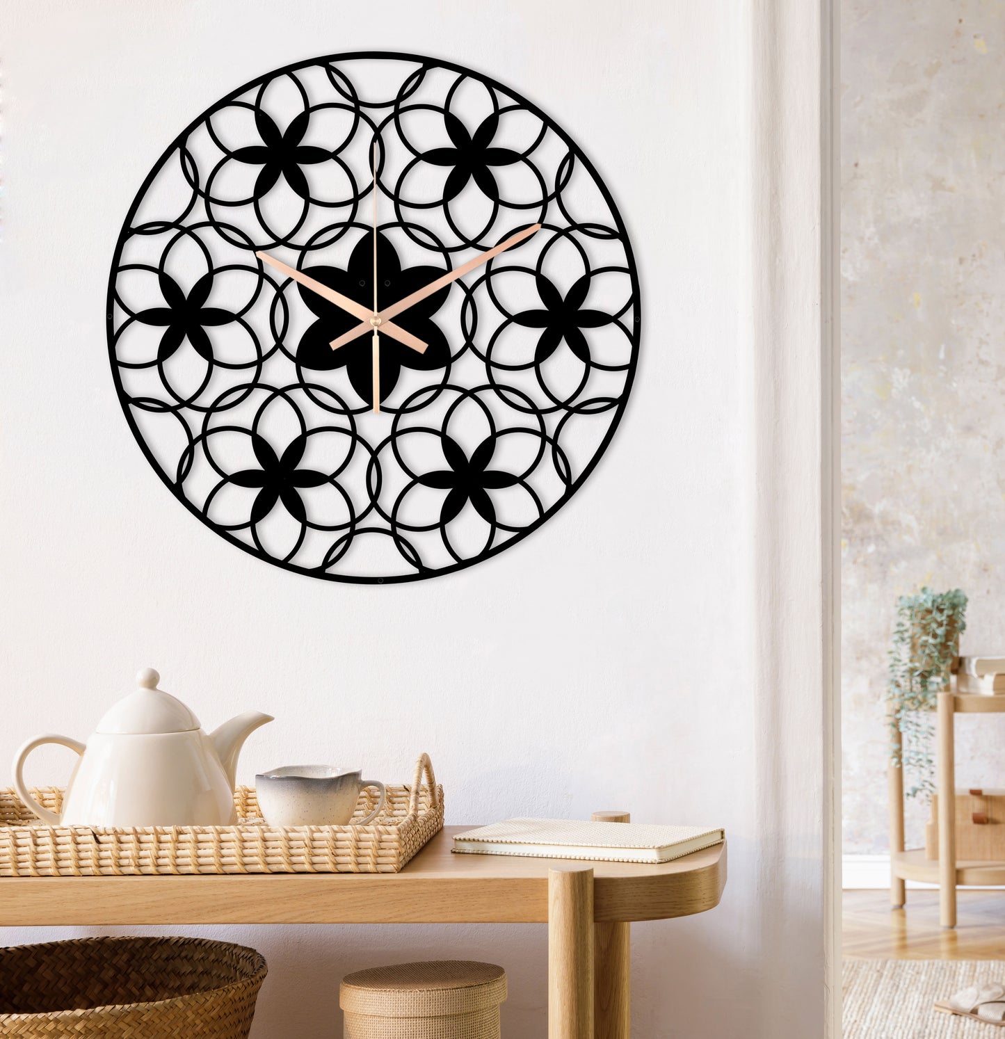 176-Dekoratif Metal Duvar Saati