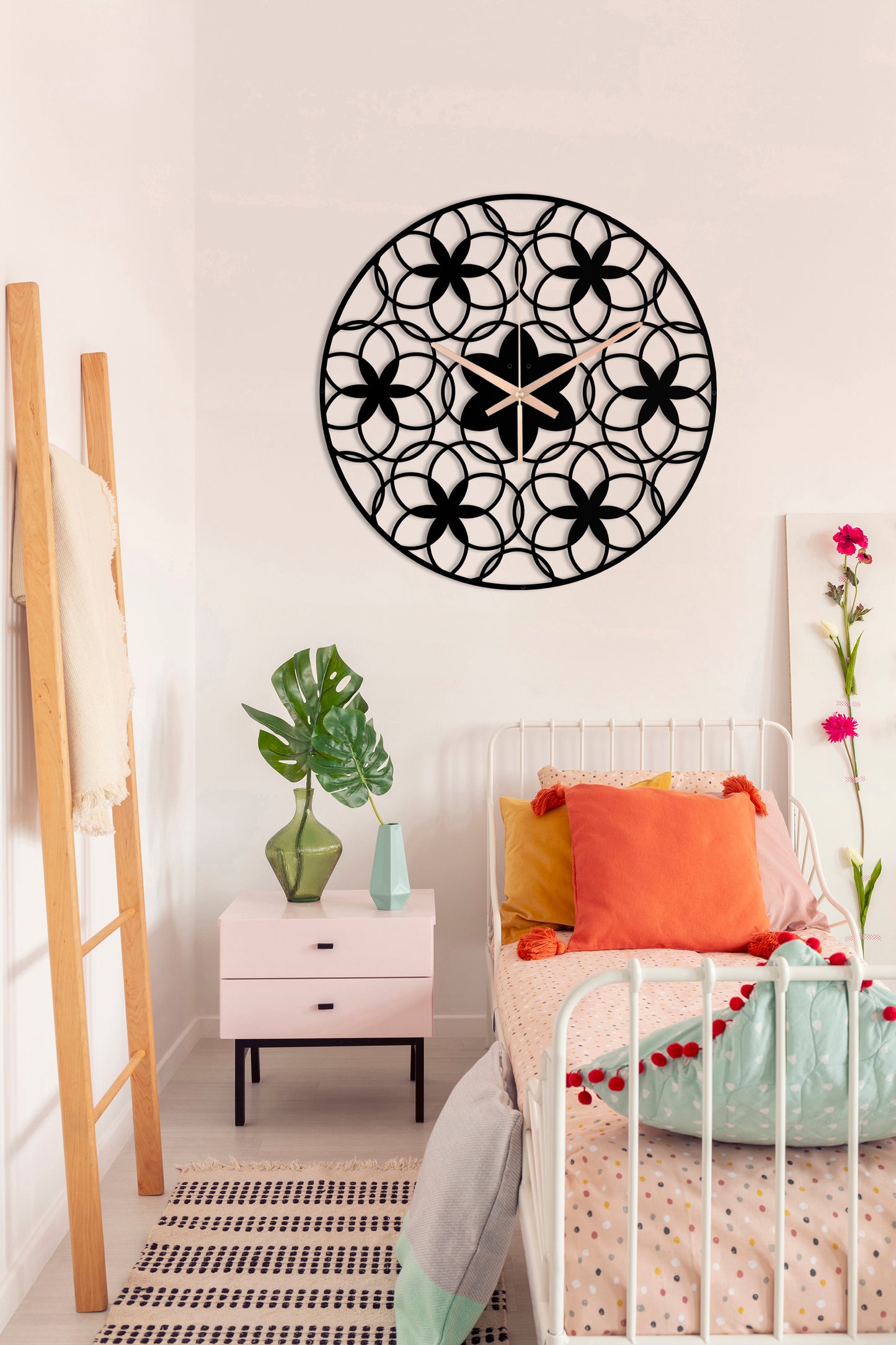 176-Dekoratif Metal Duvar Saati