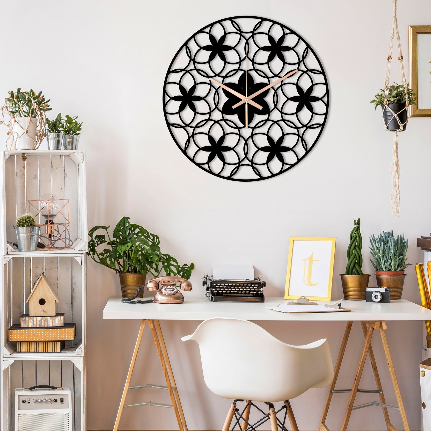 176-Dekoratif Metal Duvar Saati