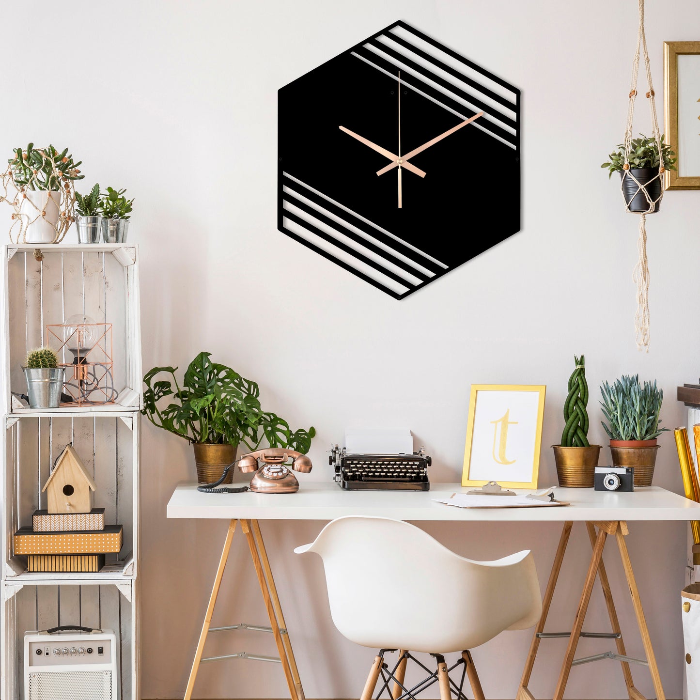 179-Dekoratif Metal Duvar Saati