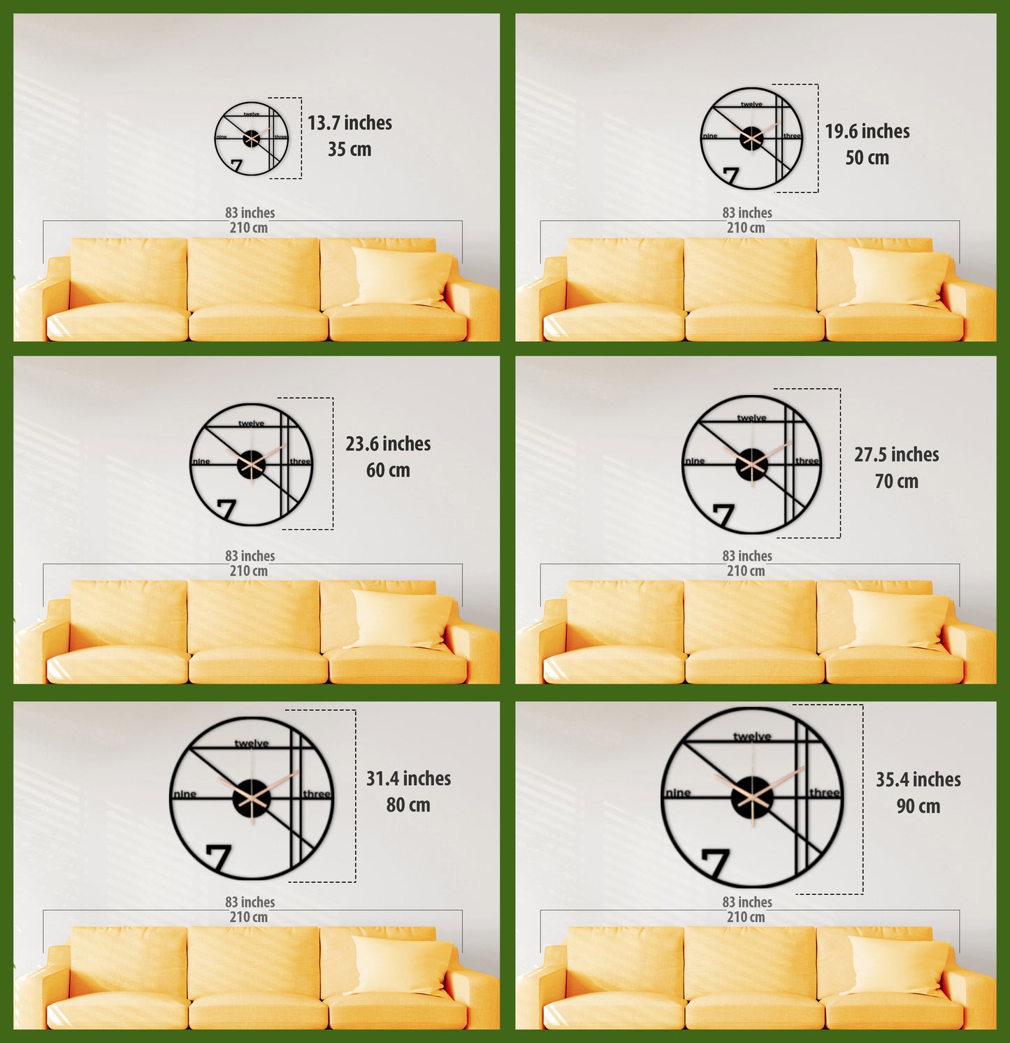 183-Dekoratif Metal Duvar Saati