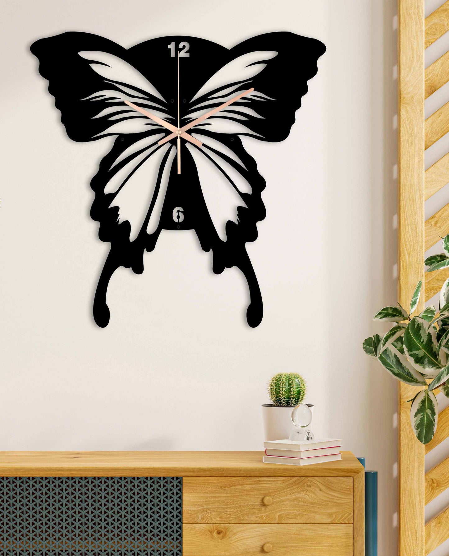 186-Dekoratif Metal Duvar Saati