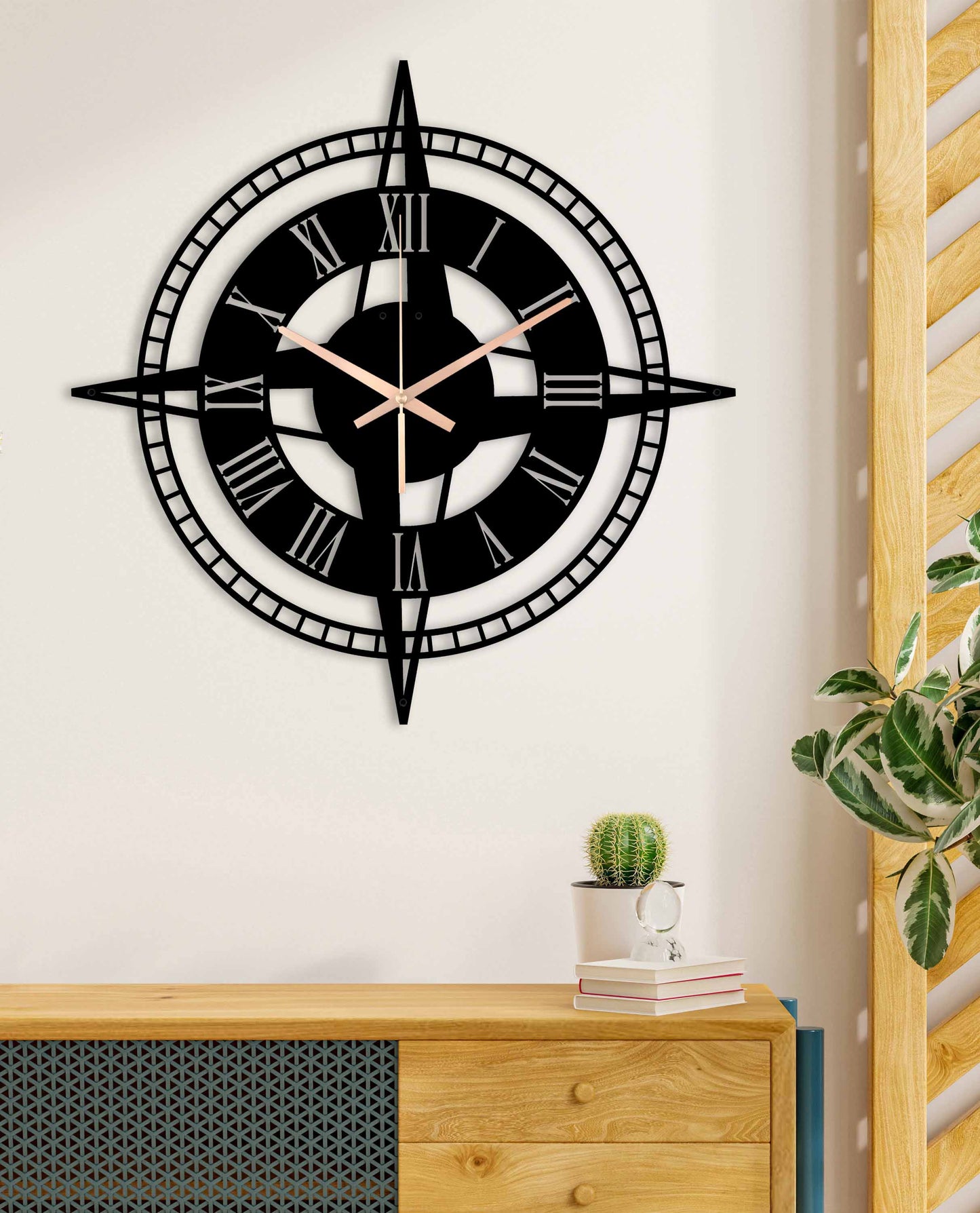 193-Dekoratif Metal Duvar Saati