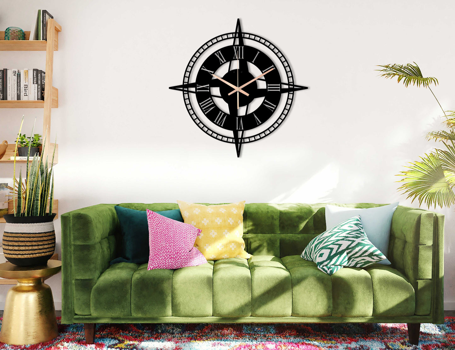 193-Dekoratif Metal Duvar Saati