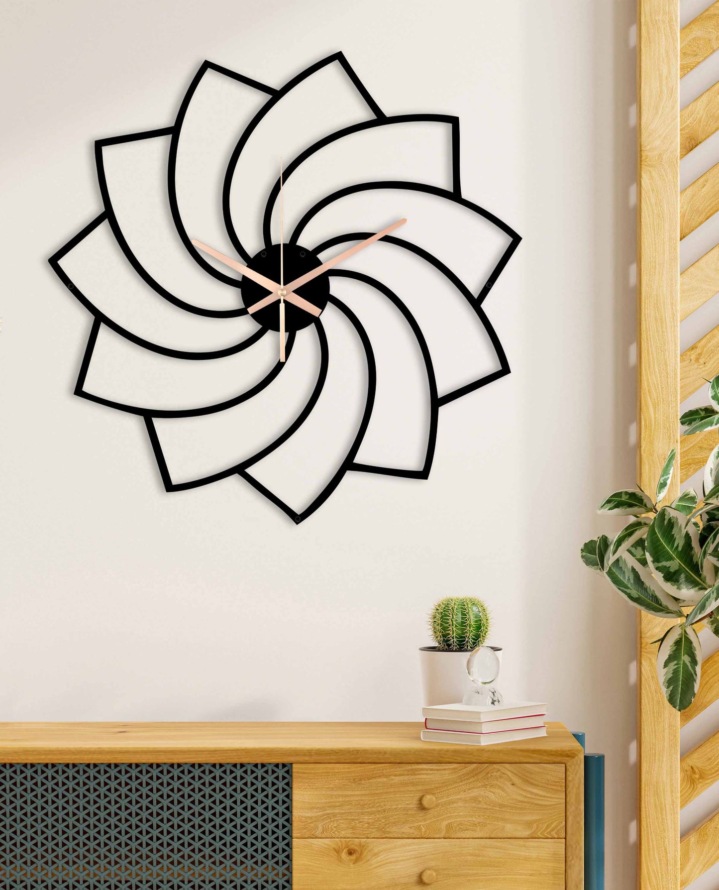 196-Dekoratif Metal Duvar Saati