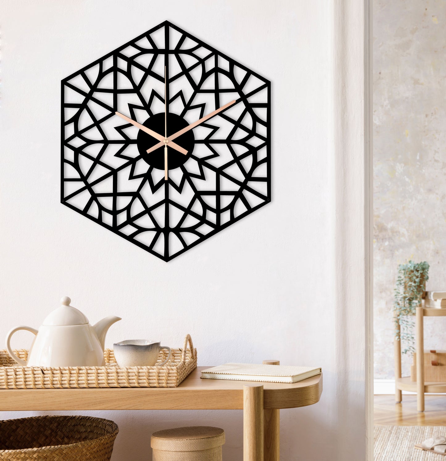 197-Dekoratif Metal Duvar Saati