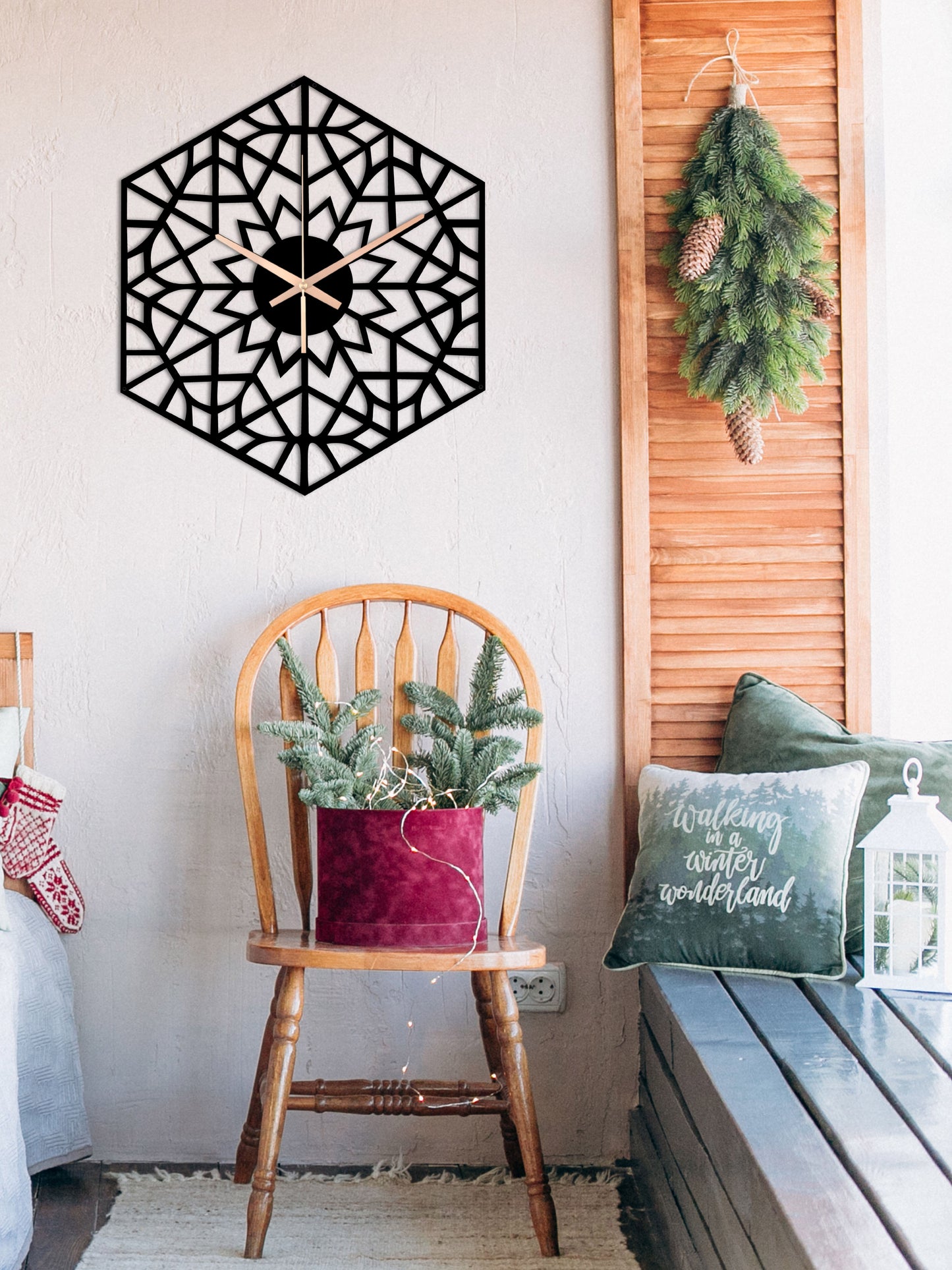 197-Dekoratif Metal Duvar Saati