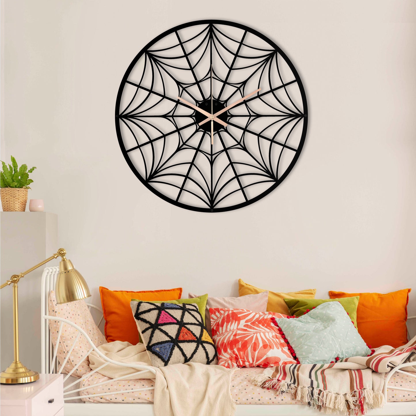 198-Dekoratif Metal Duvar Saati