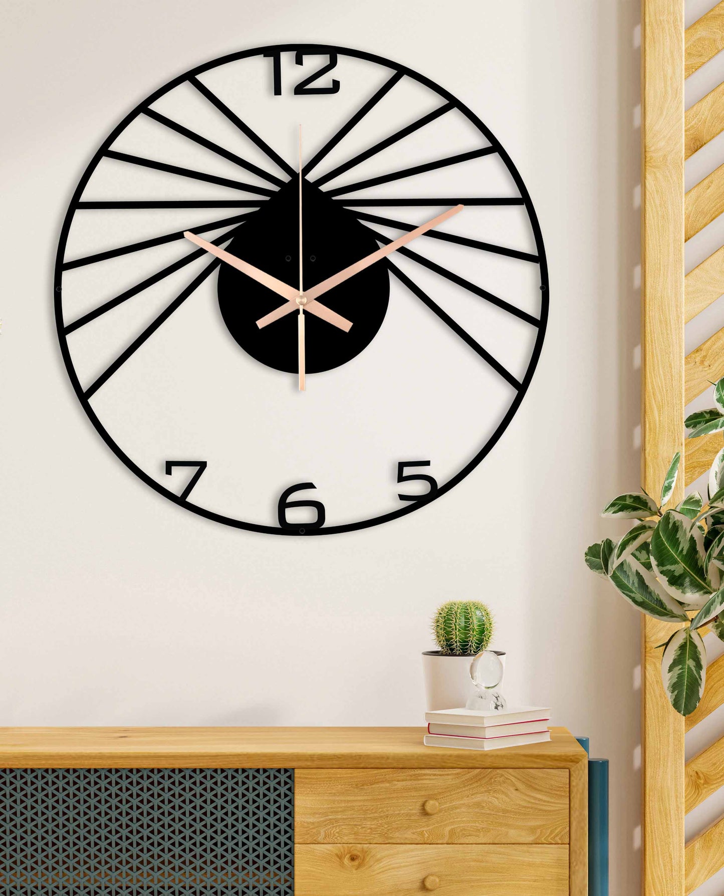 199-Dekoratif Metal Duvar Saati