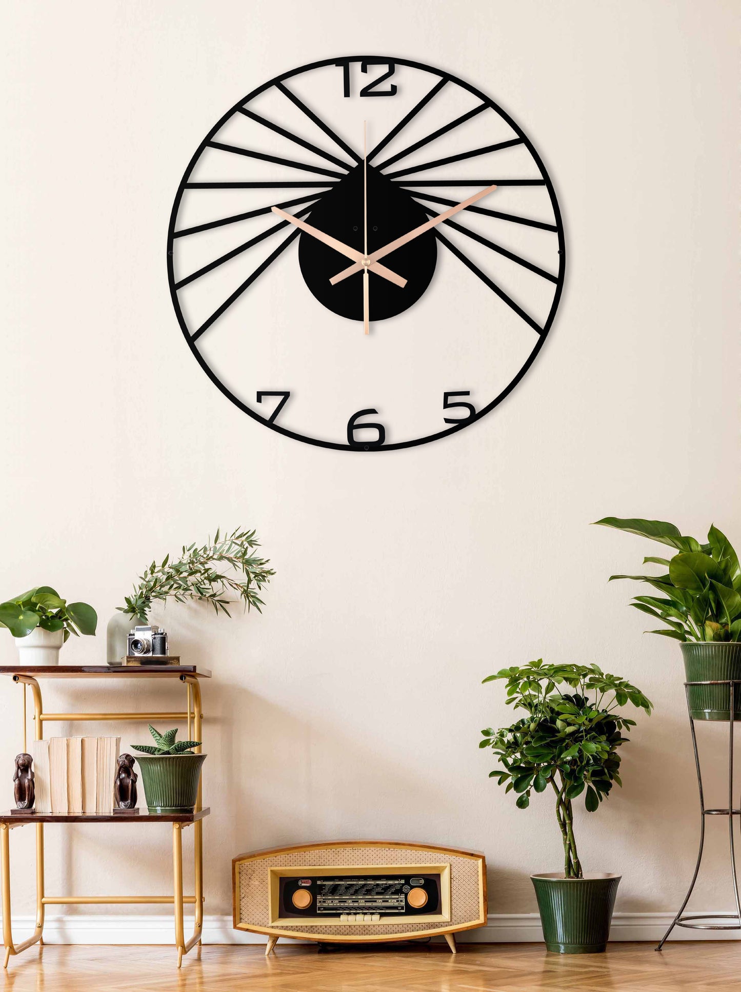 199-Dekoratif Metal Duvar Saati