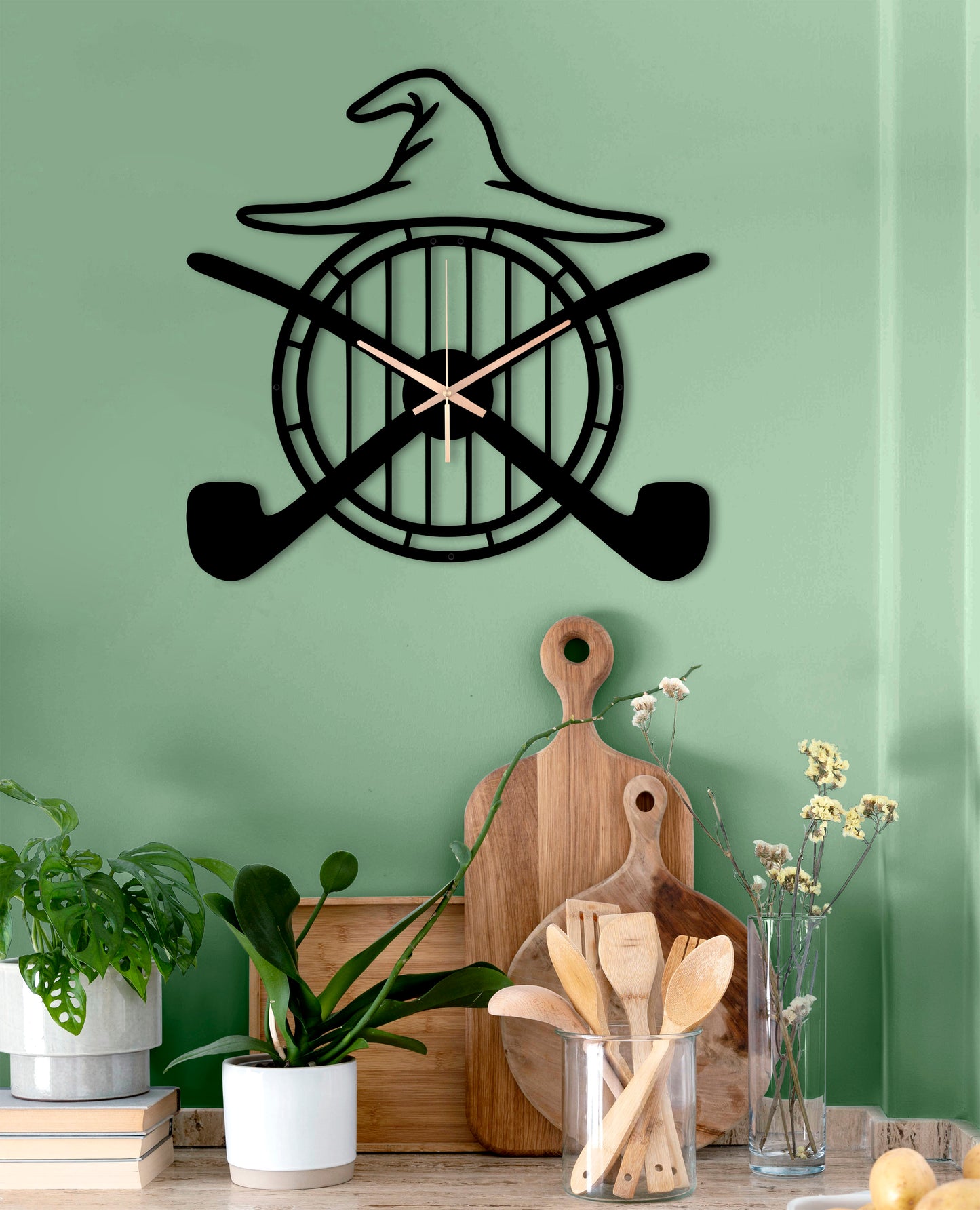 201-Dekoratif Metal Duvar Saati