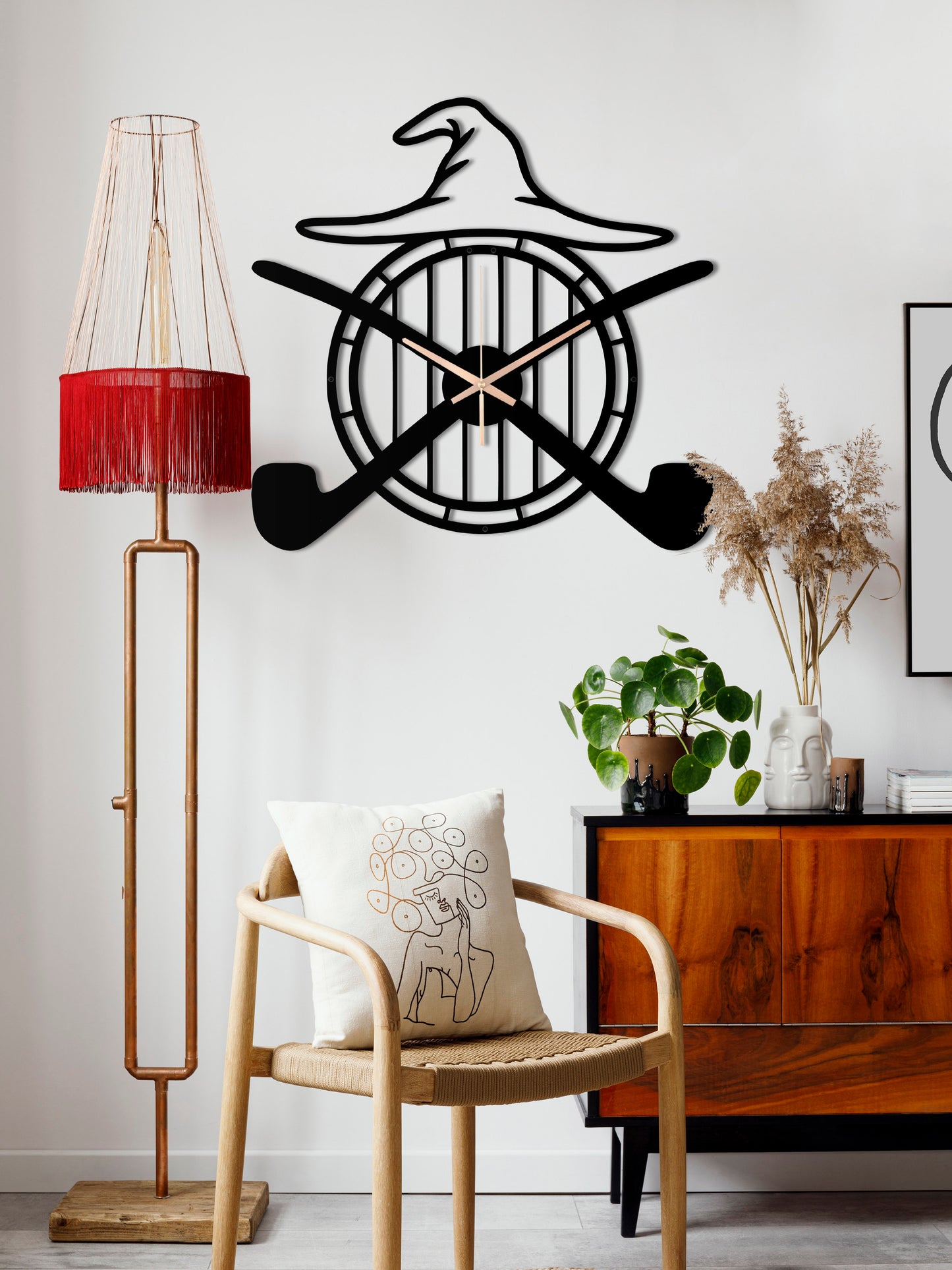 201-Dekoratif Metal Duvar Saati