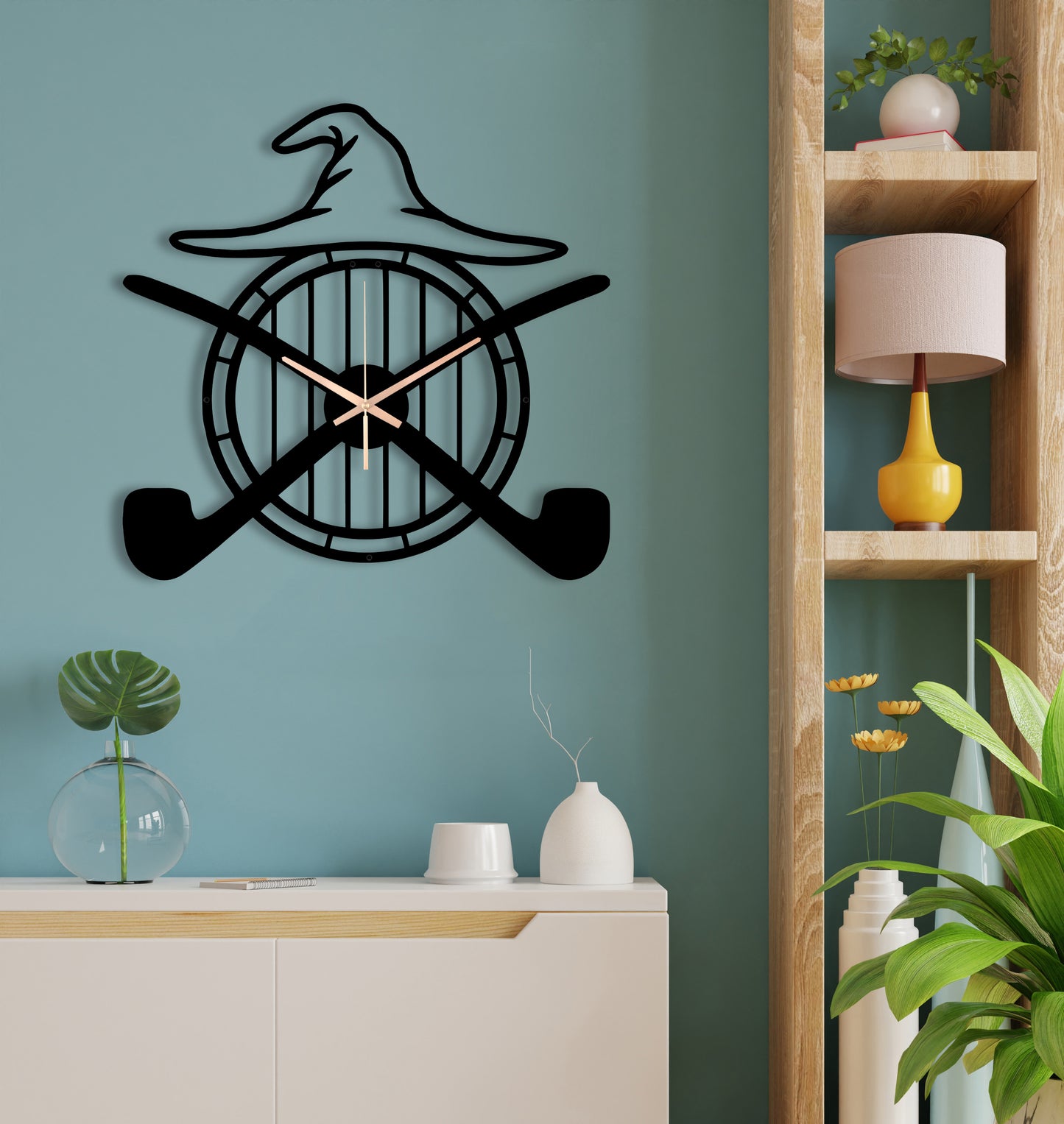 201-Dekoratif Metal Duvar Saati