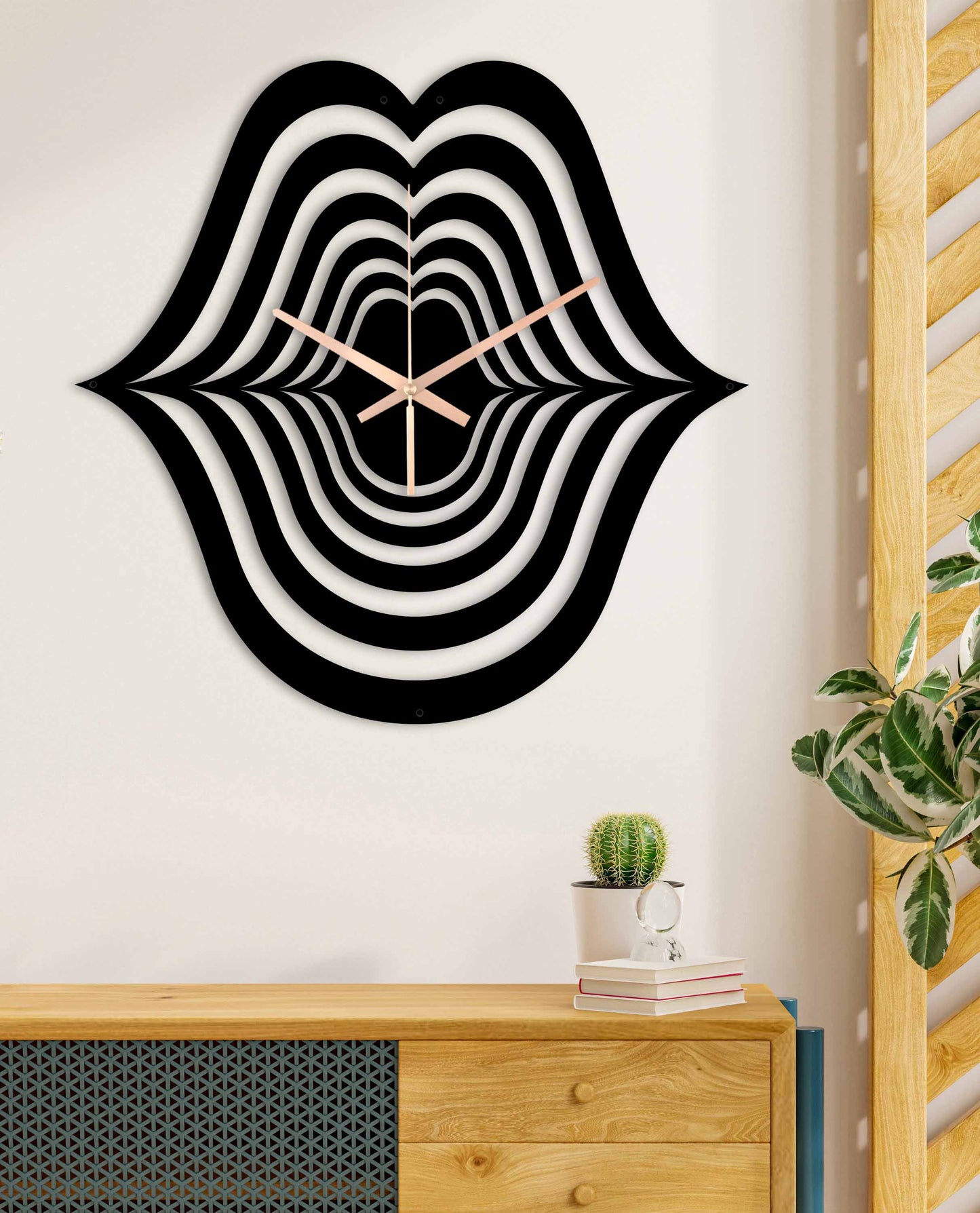 205-Dekoratif Metal Duvar Saati