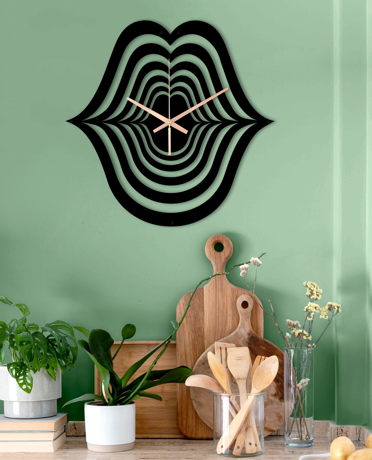 205-Dekoratif Metal Duvar Saati