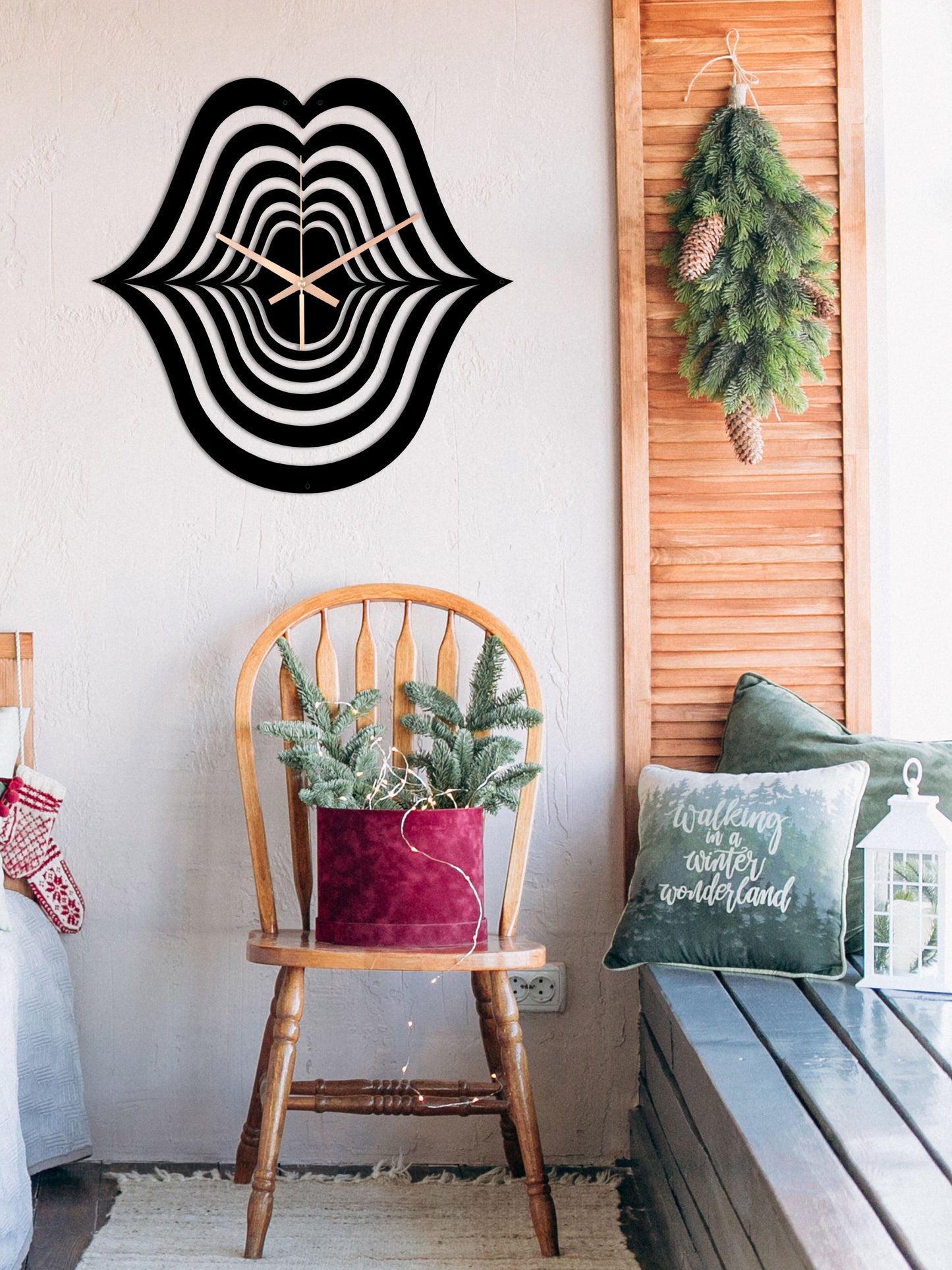 205-Dekoratif Metal Duvar Saati